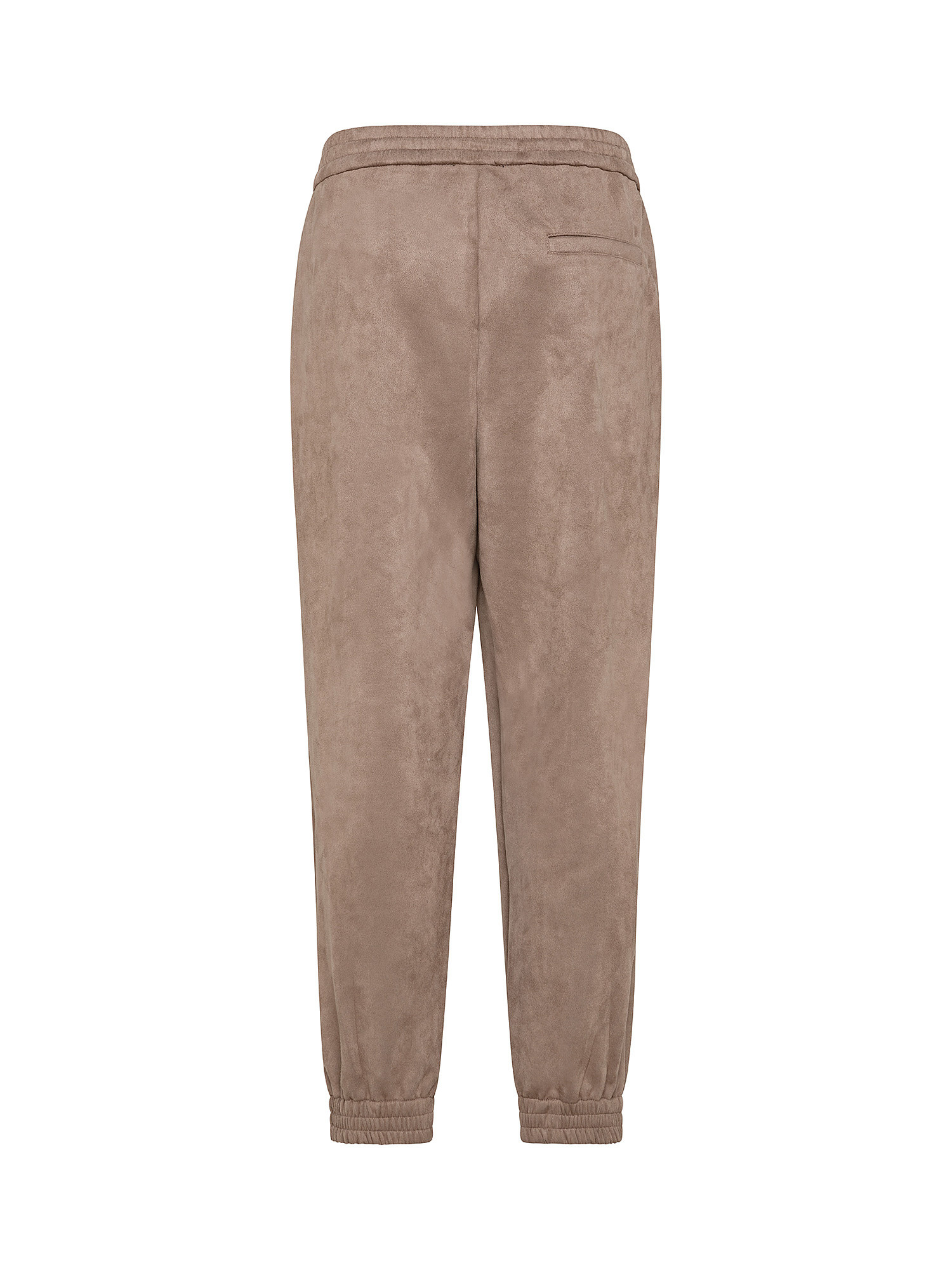 Pantalone jogger in camoscio, Marrone, large image number 1