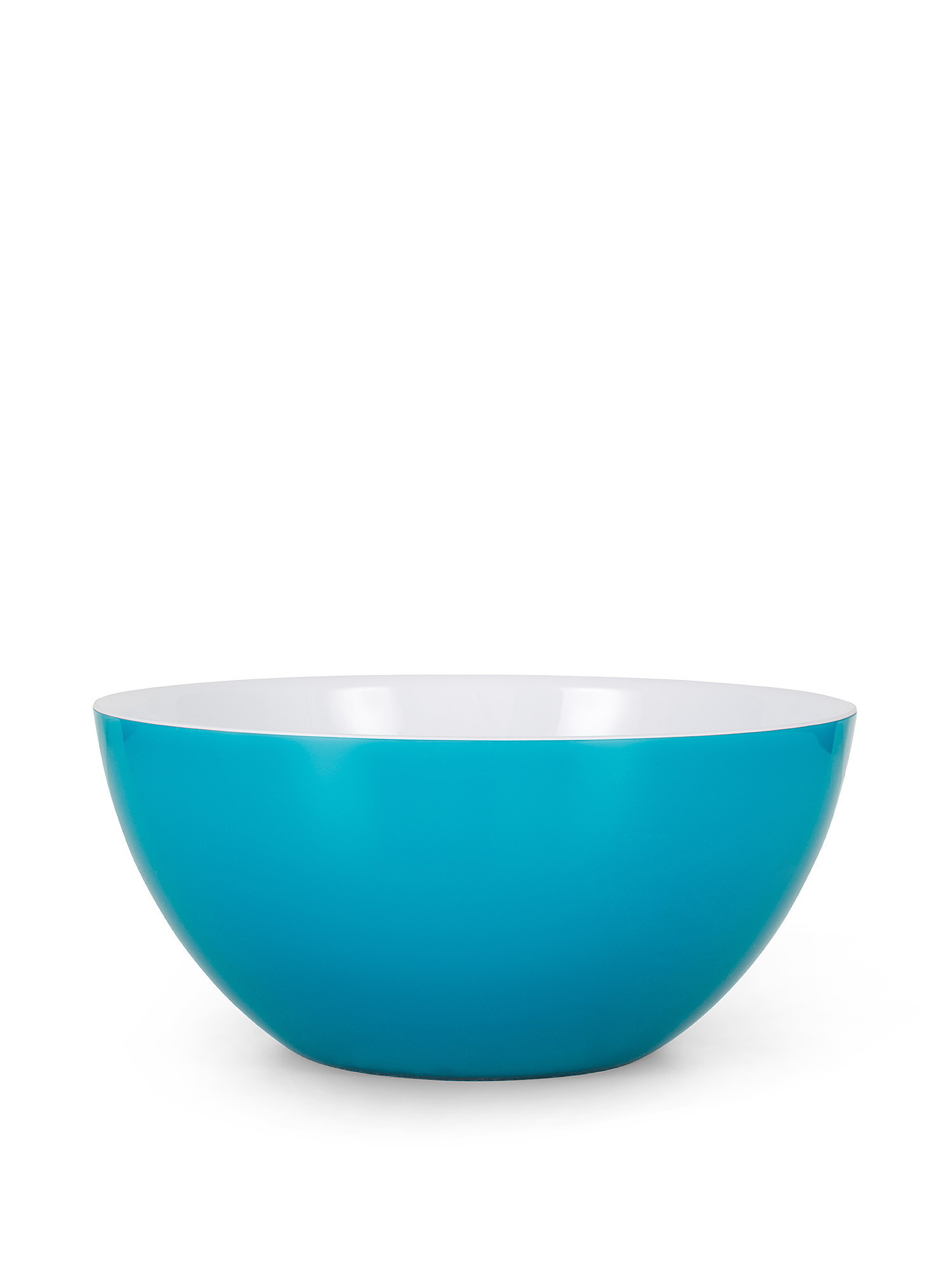 Solid color plastic salad bowl, Green, large image number 0