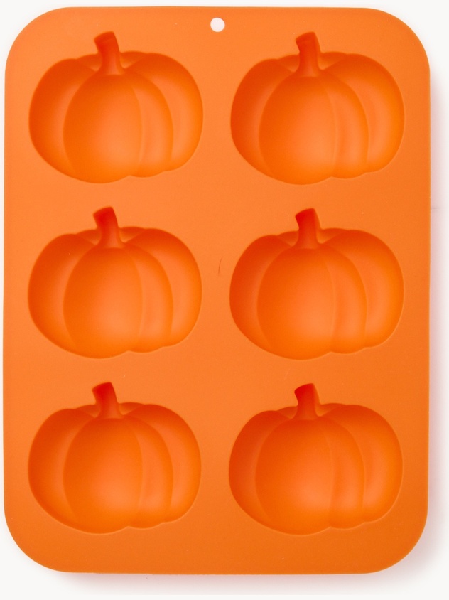 Pumpkin-shaped silicone mold
