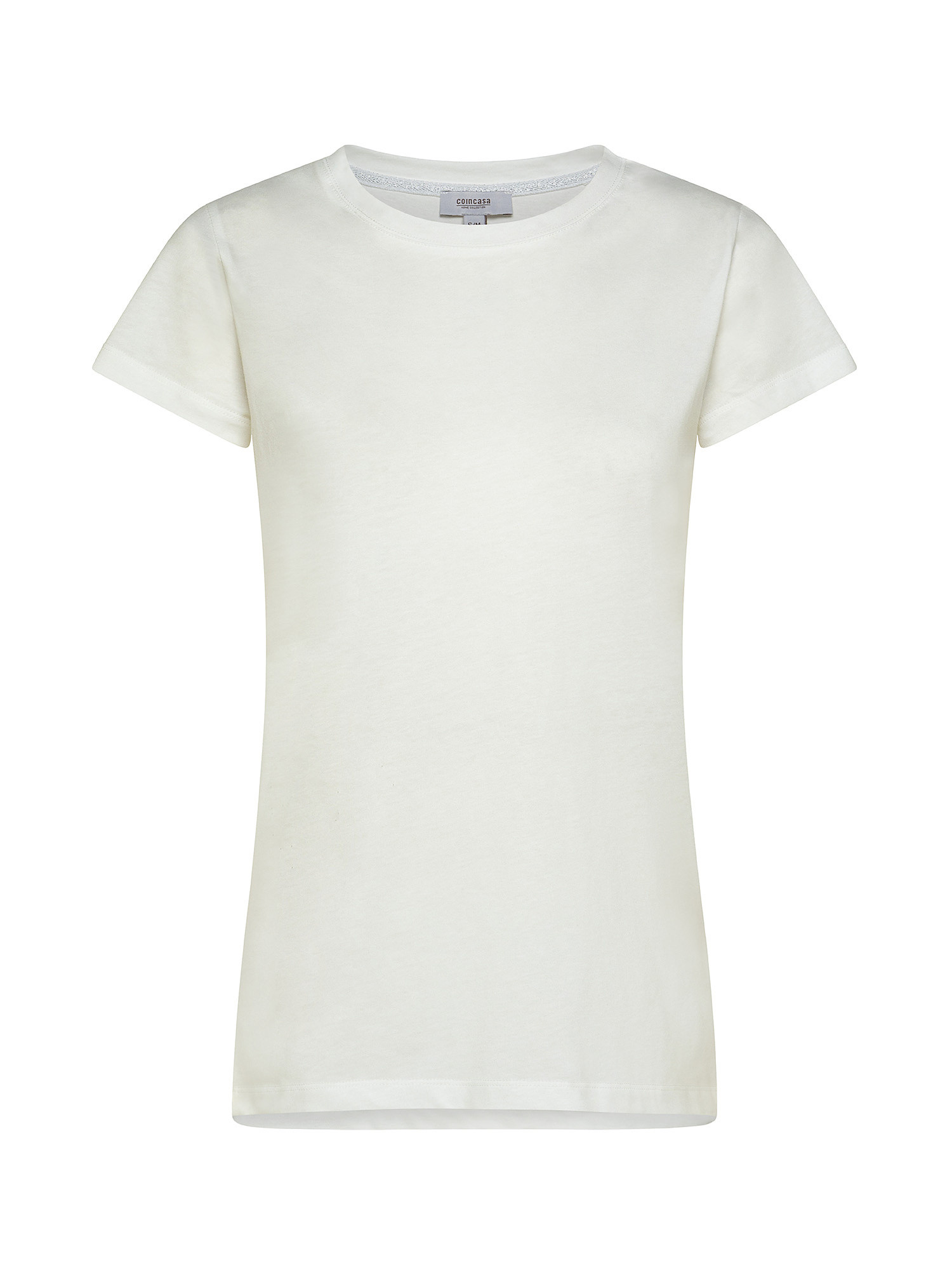 T-shirt in cotone, Bianco sporco, large image number 0