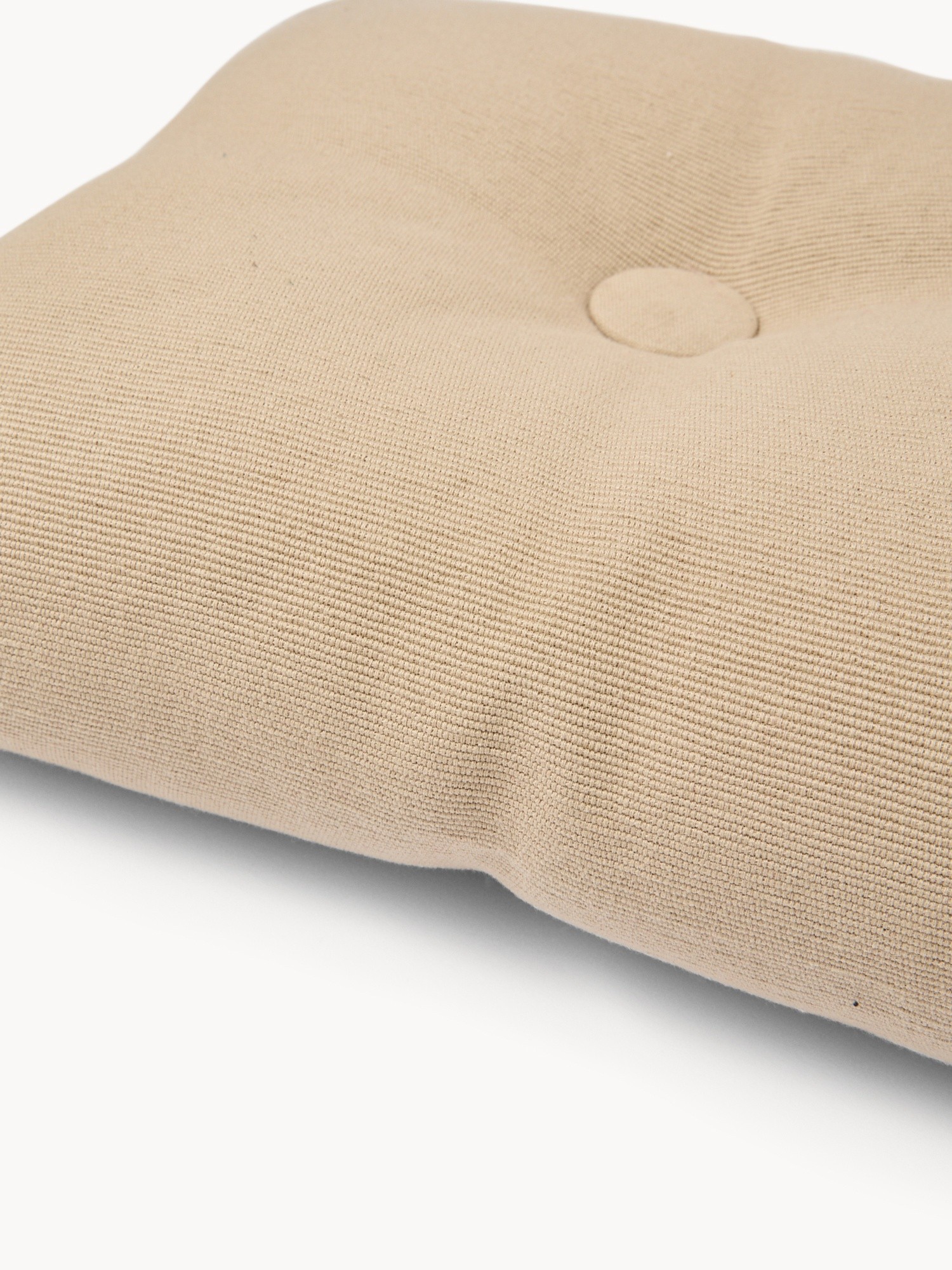 Ribbed cotton pillow with buttons, 35x60cm - Discounted Price, Beige, large image number 1