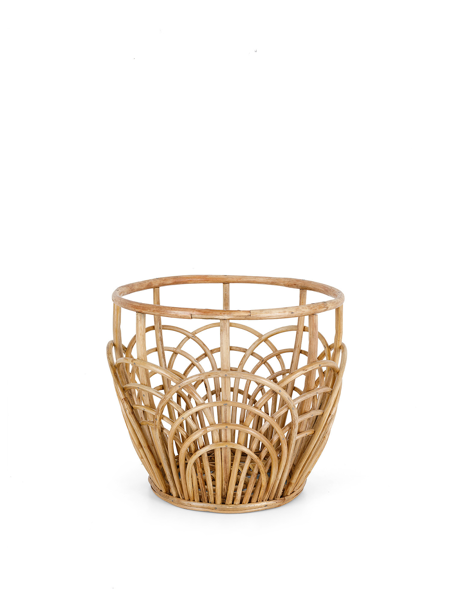 Hand woven rattan basket, Beige, large image number 0