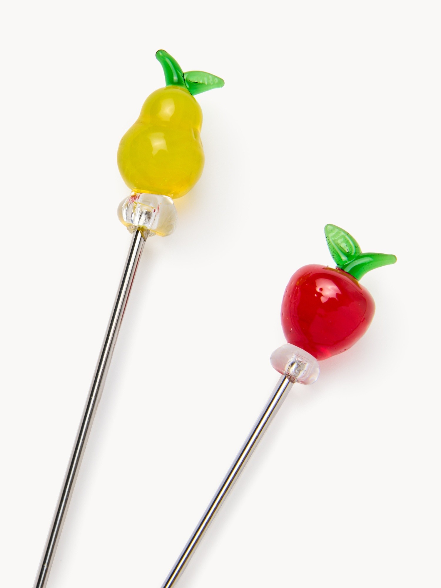 Set of 6 stainless steel forks with fruit detail, Multicolor, large image number 1