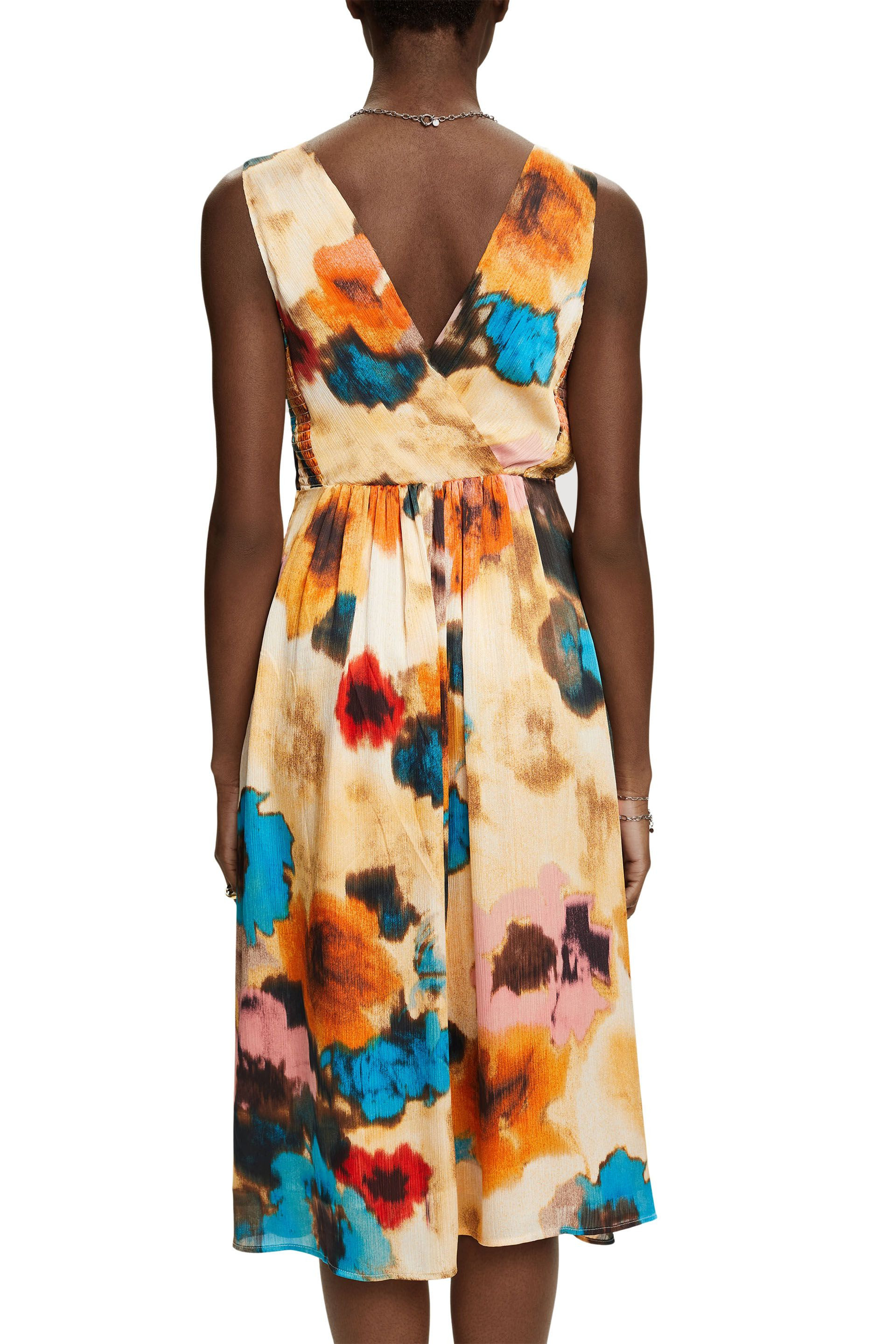 Esprit - Dress with all over floral print, Light Beige, large image number 3