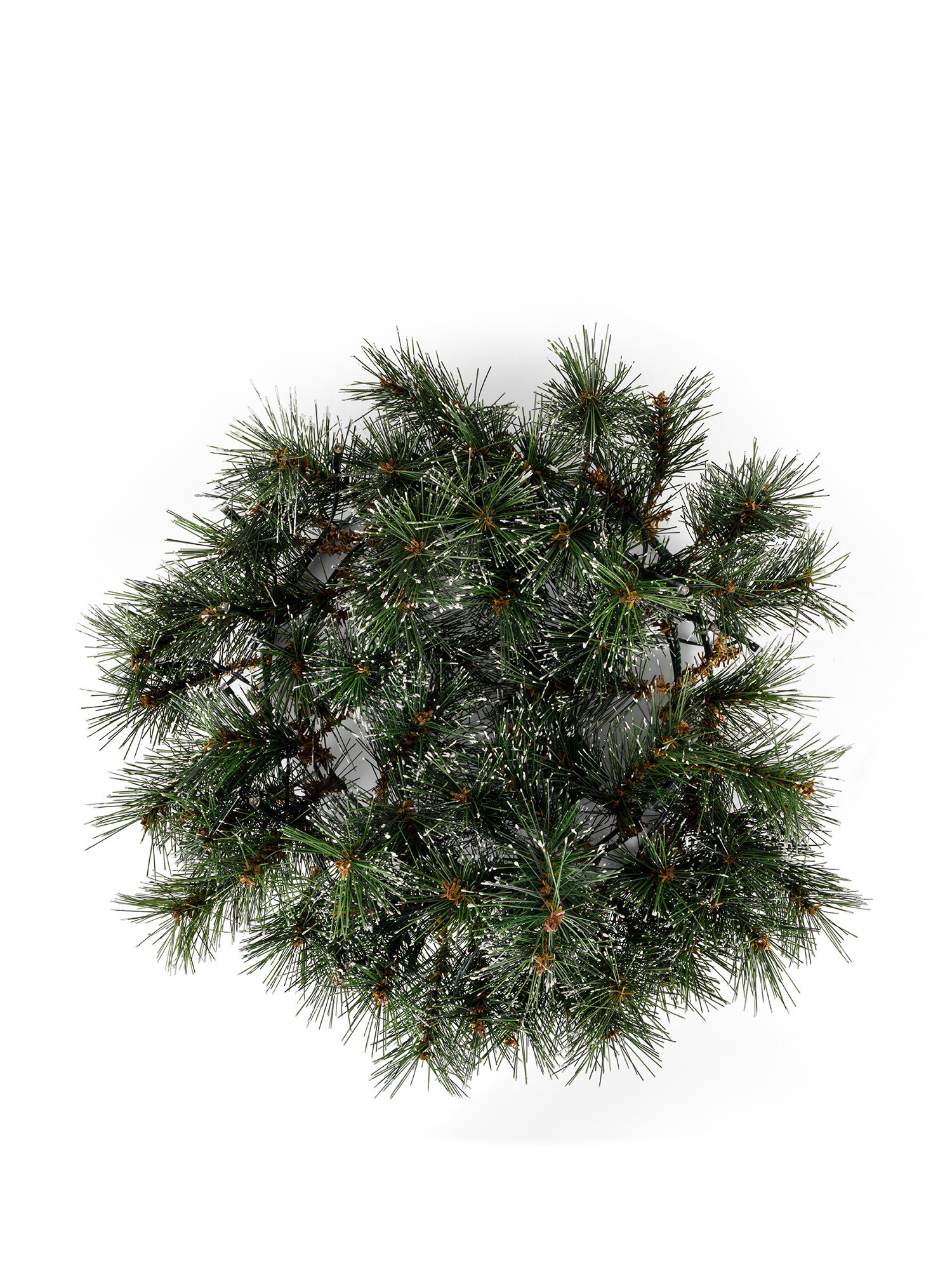 Decorative wreath with green branches and led, Green, large image number 0