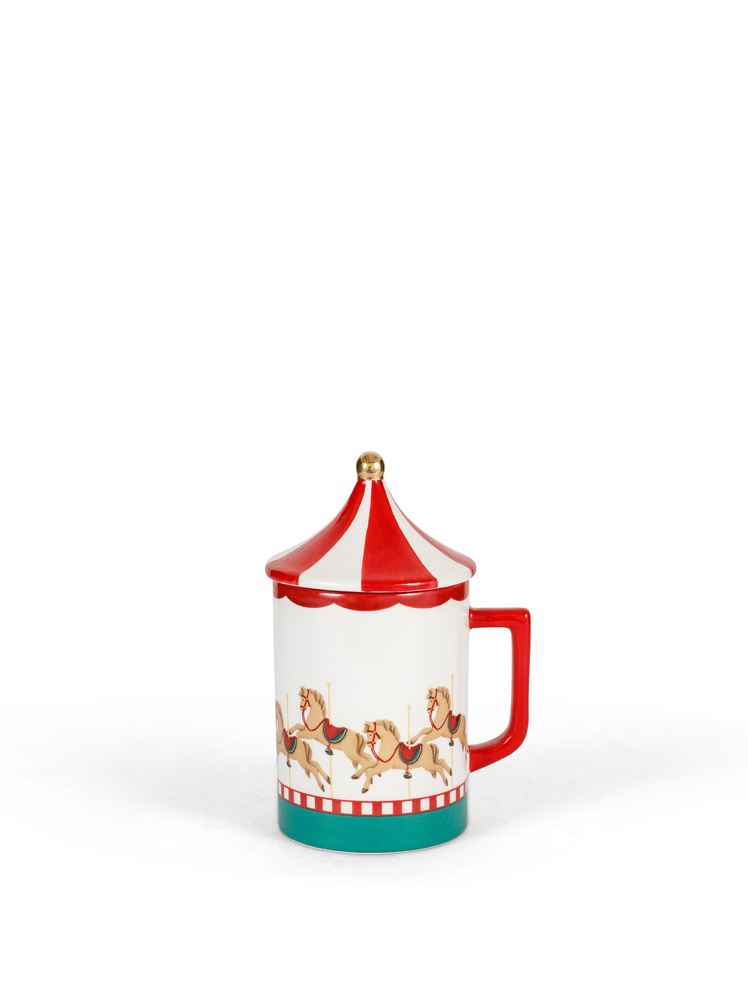 Circus motif ceramic mug, White, large image number 0