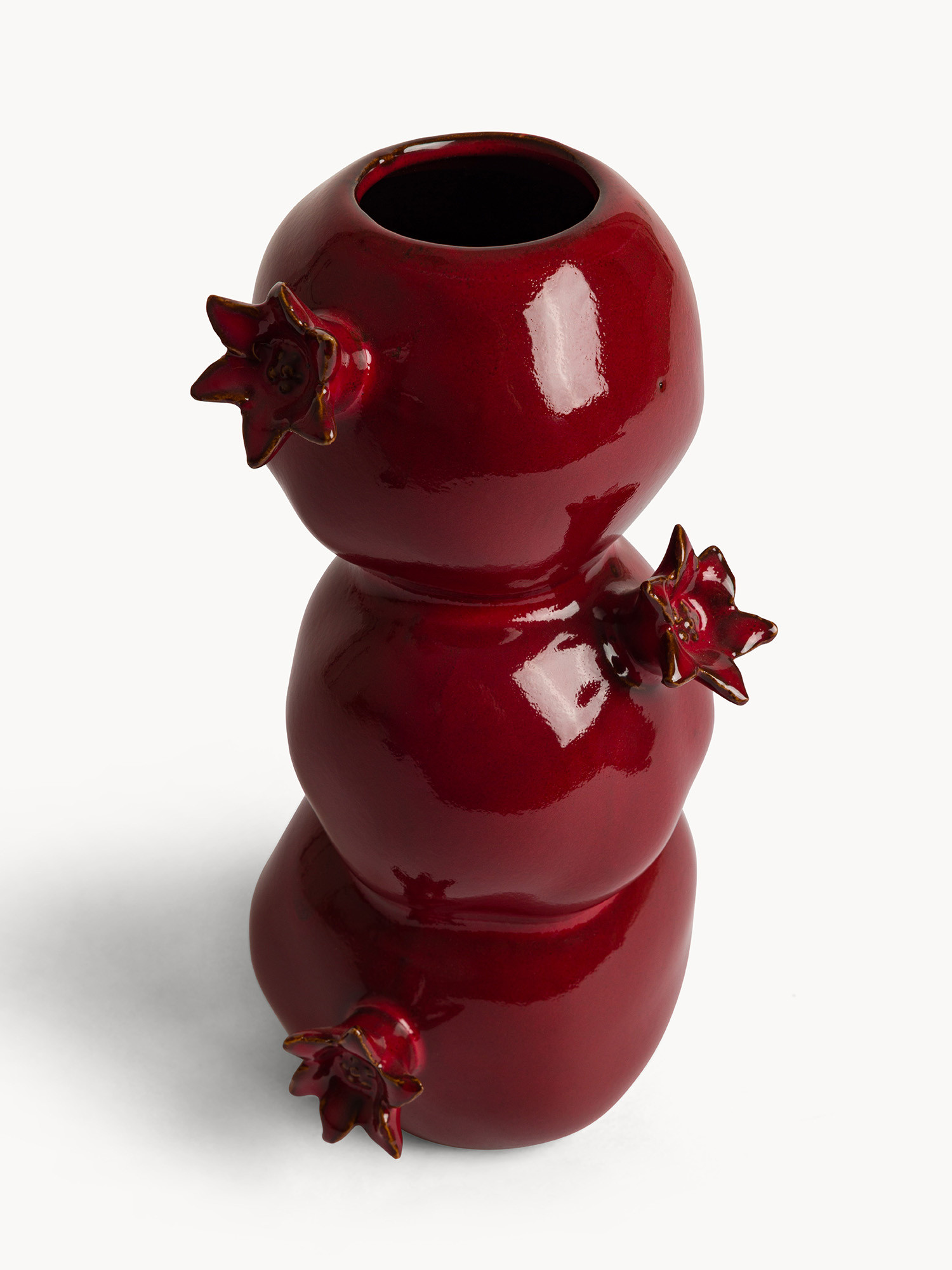 Vaso in ceramica, Rosso, large image number 1