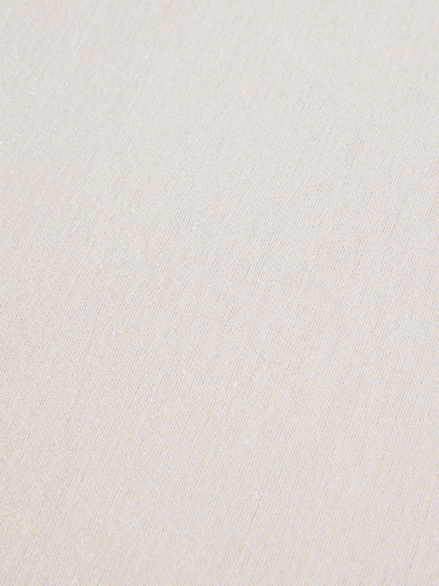 Round cotton and lurex tablecloth with hemstitch, White, large image number 1