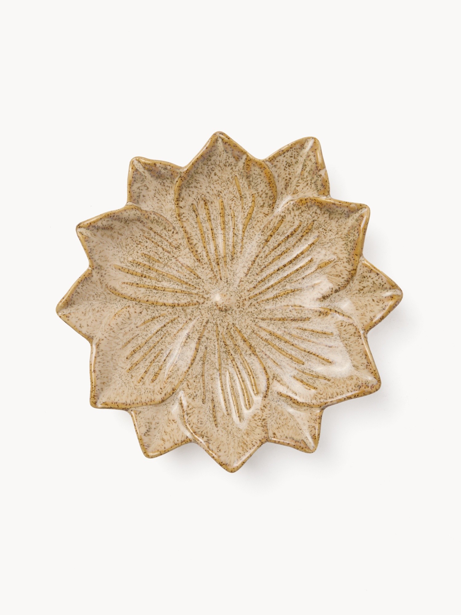 Decorative ceramic tray, Beige, large image number 0
