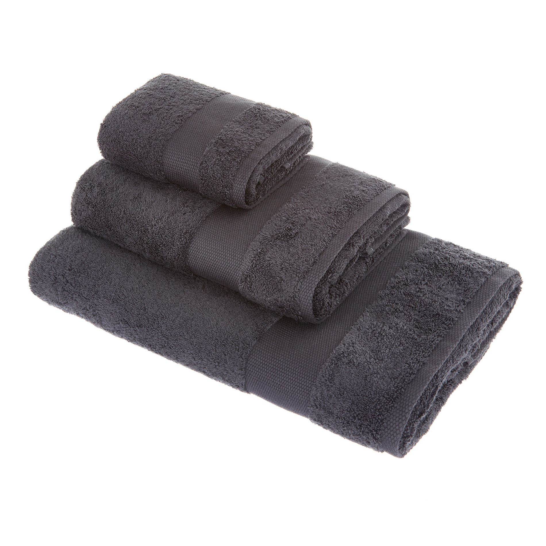 Zefiro pure cotton terry towel, Dark Grey, large image number 0