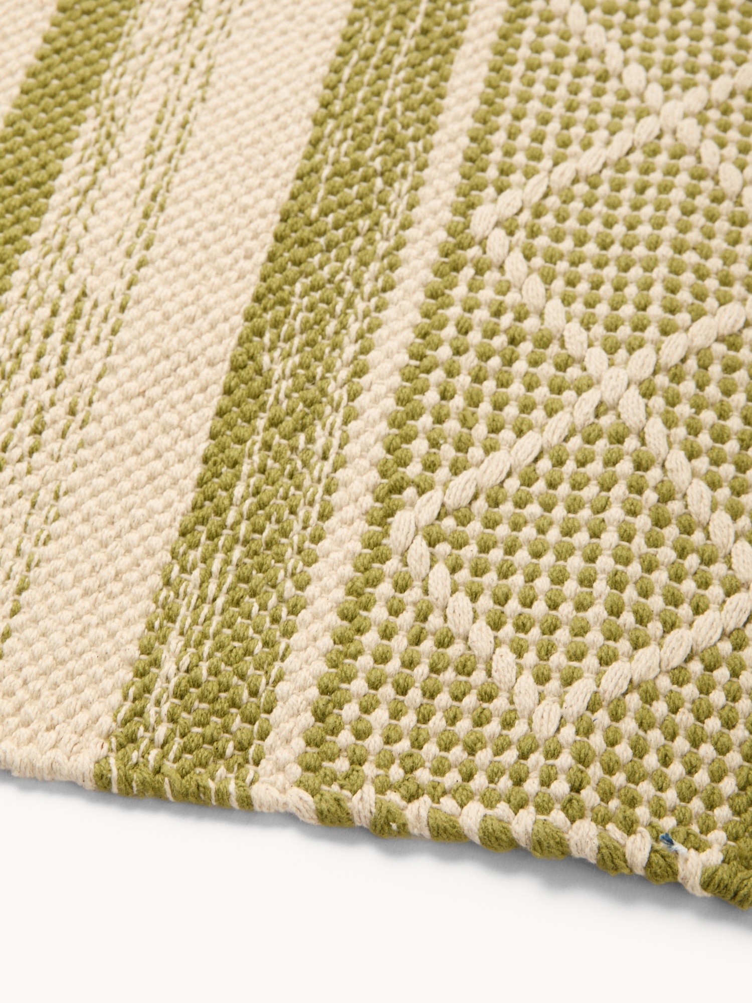 Tappeto da cucina in puro cotone motivo geometrico - Prezzo di lancio, Verde, large image number 1