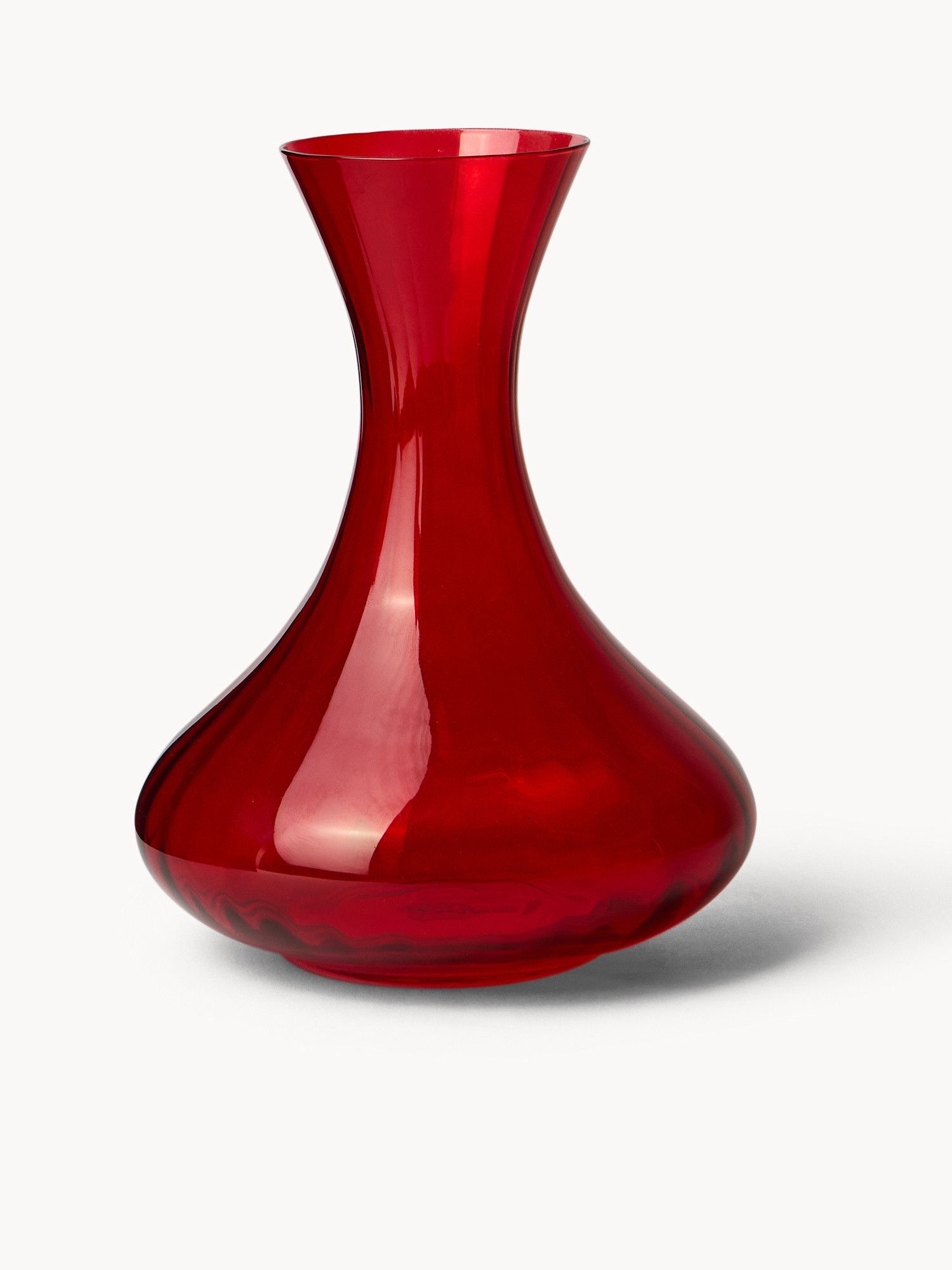 Decanter in vetro spruzzato finitura optical, Rosso, large image number 0