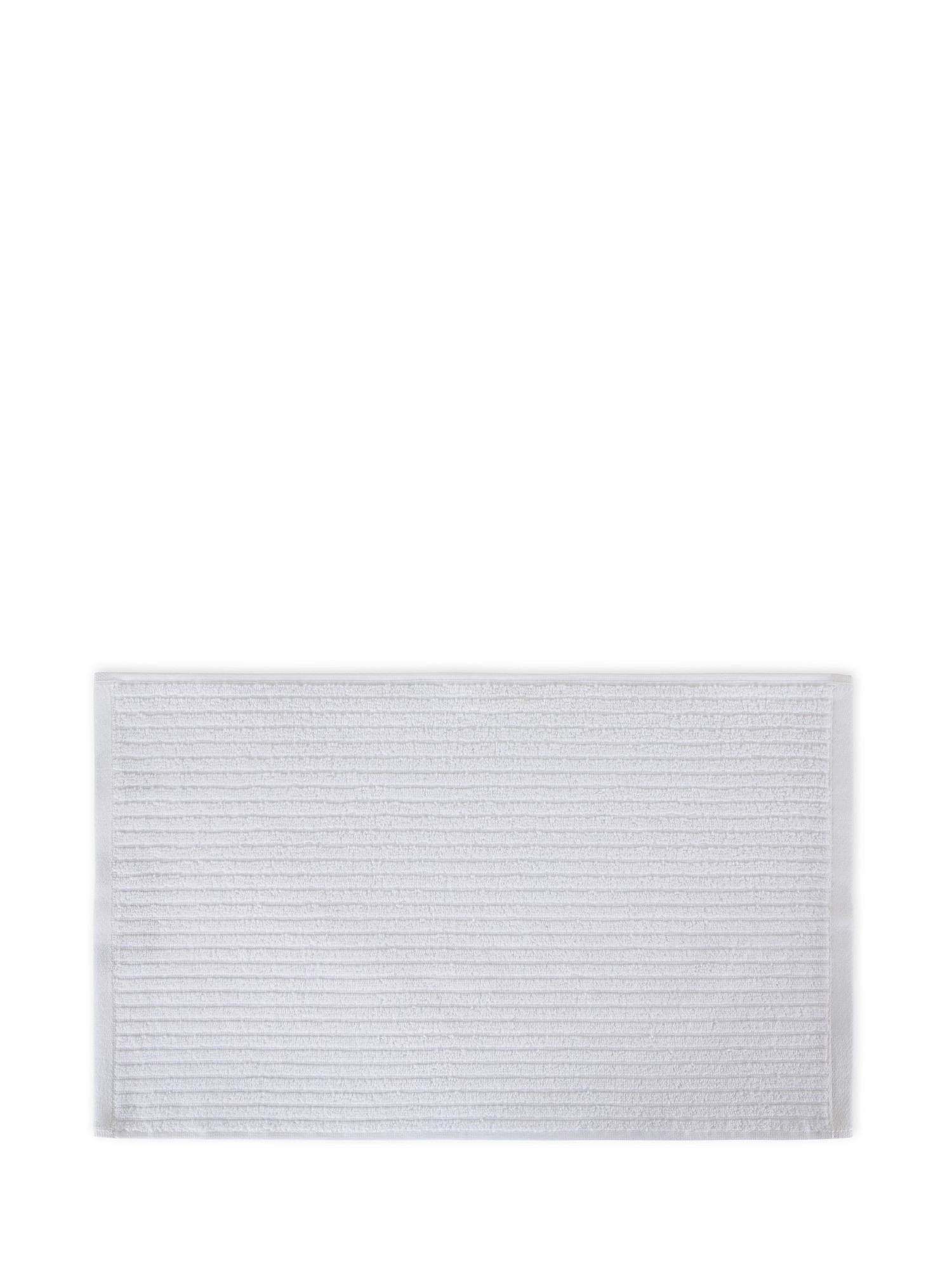Set 5 asciugamani puro cotone righe jacquard, Bianco, large image number 1