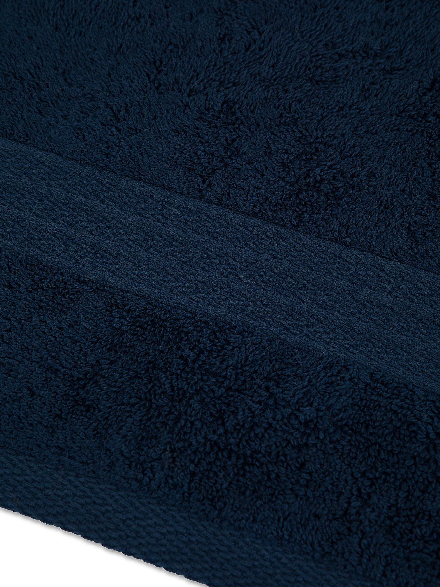 Asciugamano puro cotone tinta unita Zefiro, Blu scuro, large image number 2