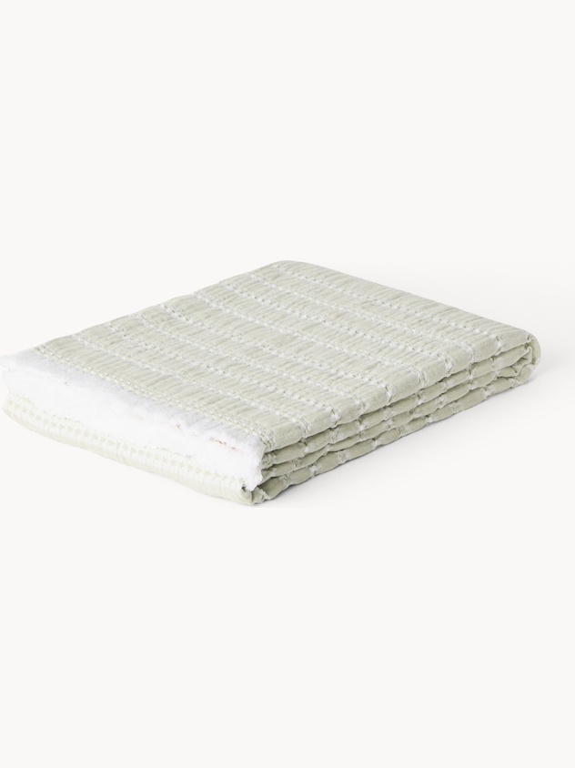 Plaid in cotone lavato motivo a righe