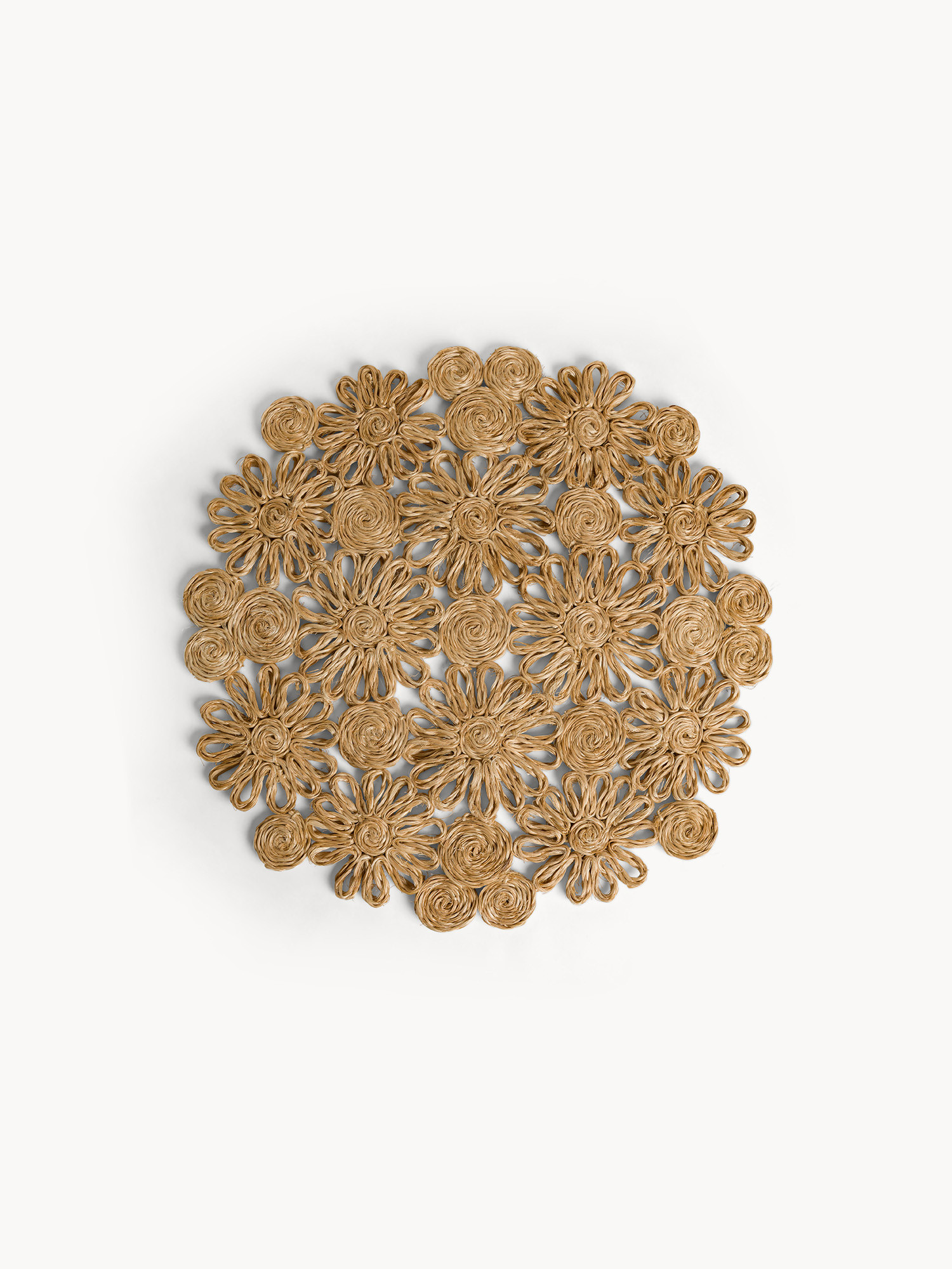 Natural abaca fiber placemat, Natural, large image number 0