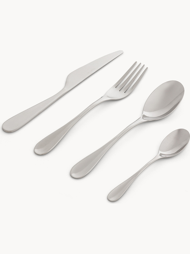 Set of 24 glossy Drop cutlery