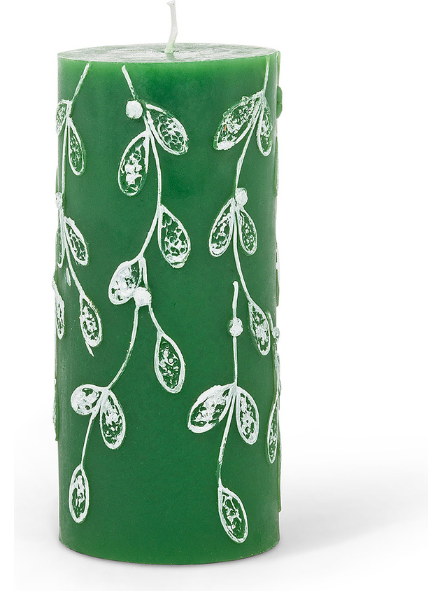 Candle with glitter decorations