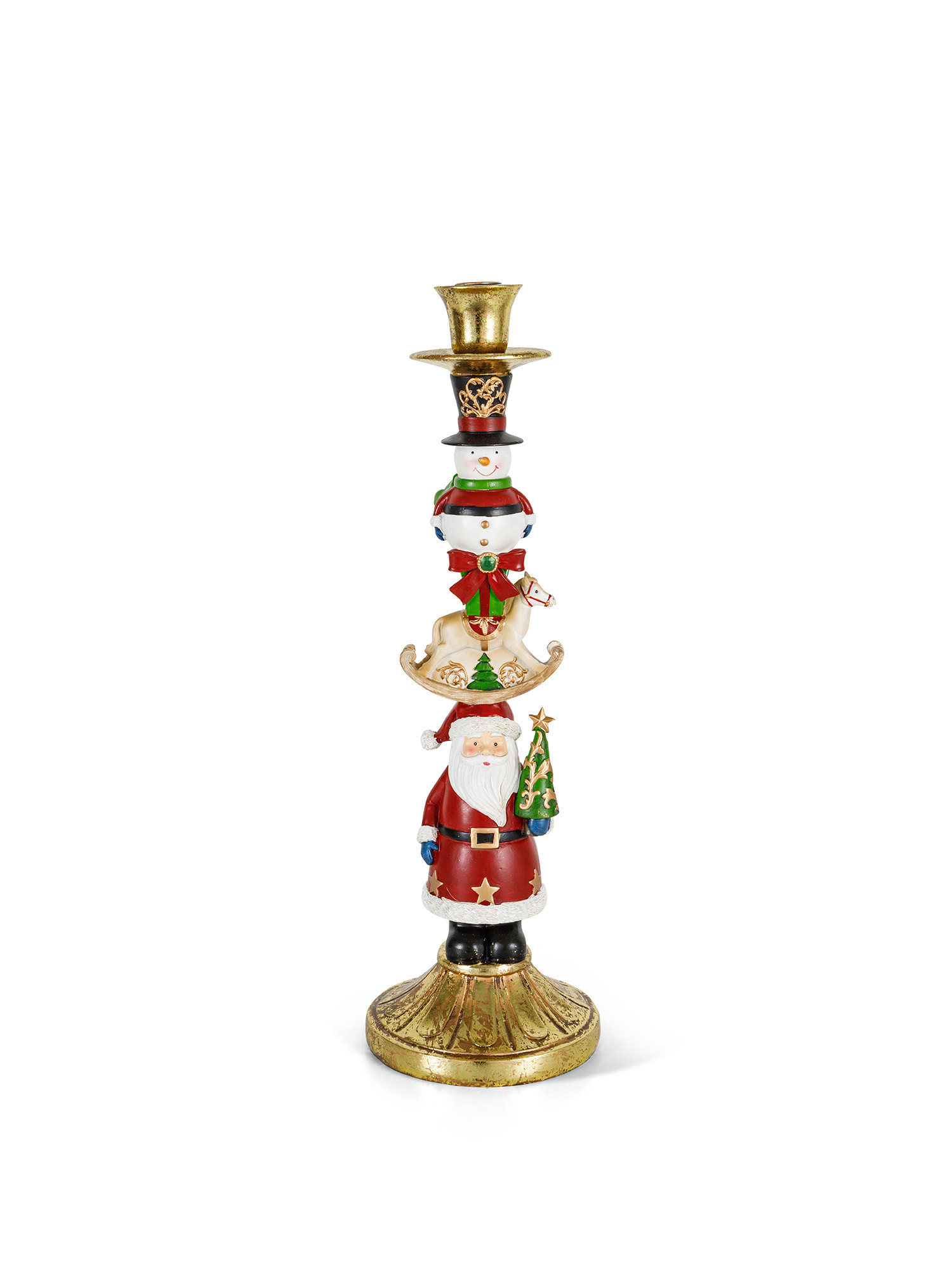 Resin candlestick, Red, large image number 0