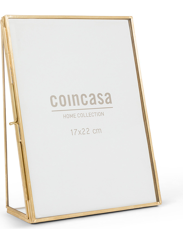 Photo frame with golden profiles 18x23