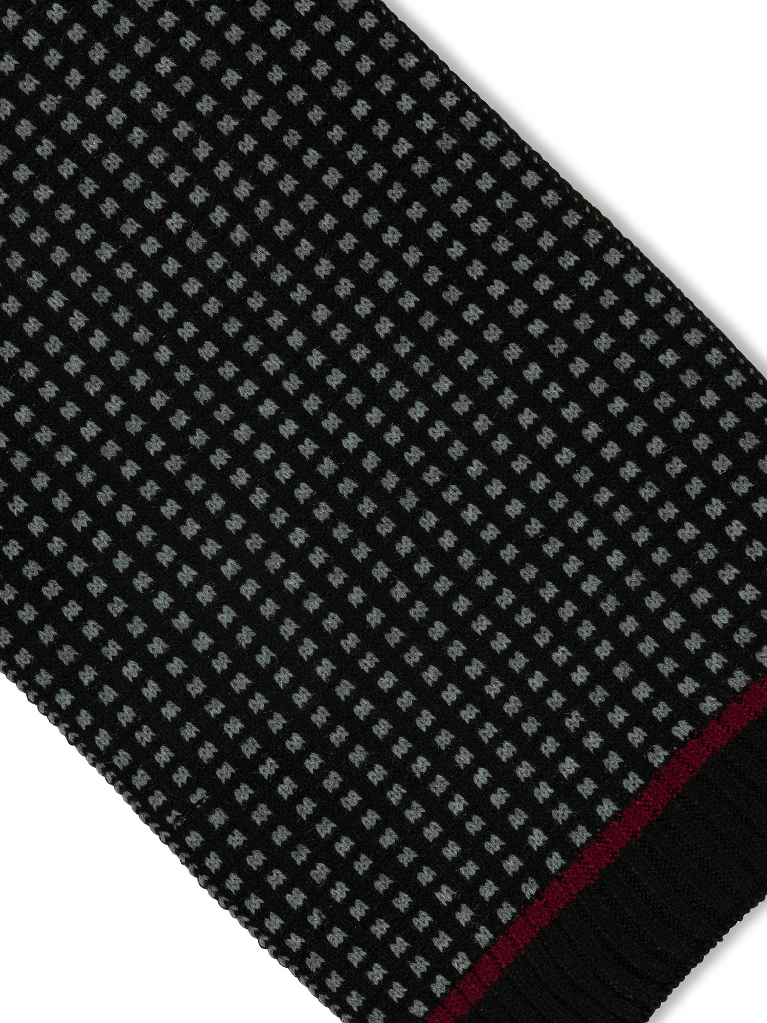 Luca D'Altieri - Checked scarf, Black, large image number 1