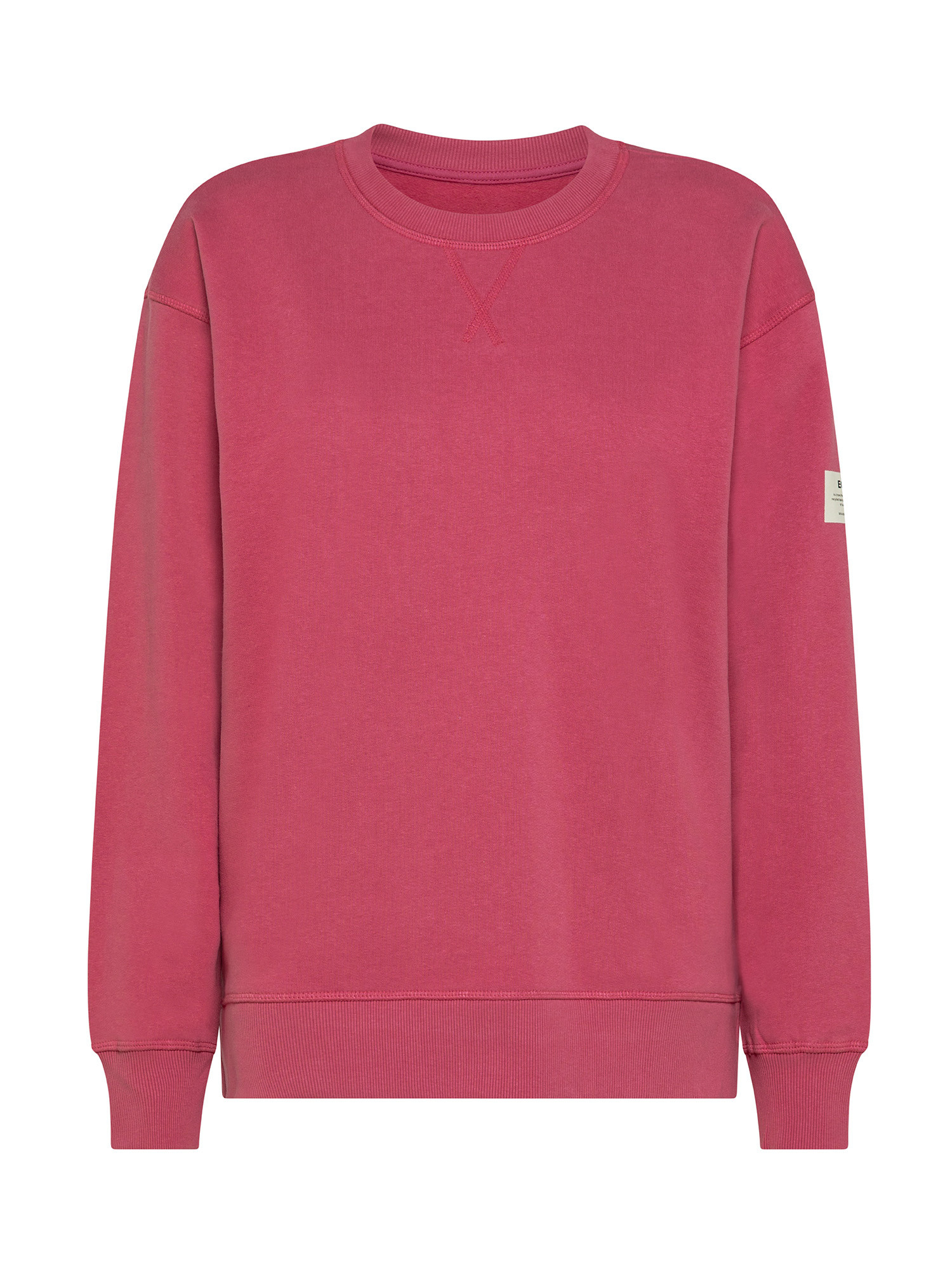 Ecoalf - Storm sweatshirt with print, Dark Pink, large image number 0