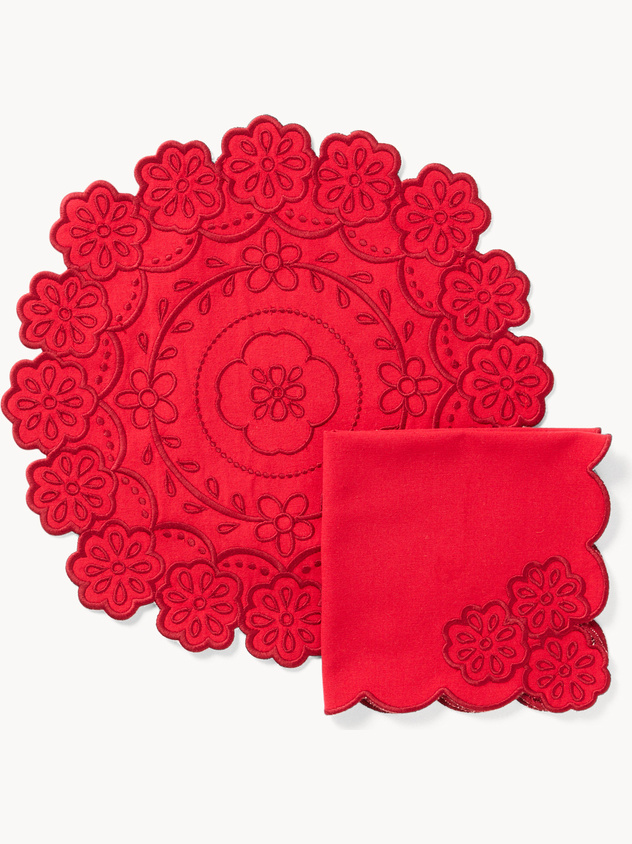 Pure cotton placemat and napkin set
