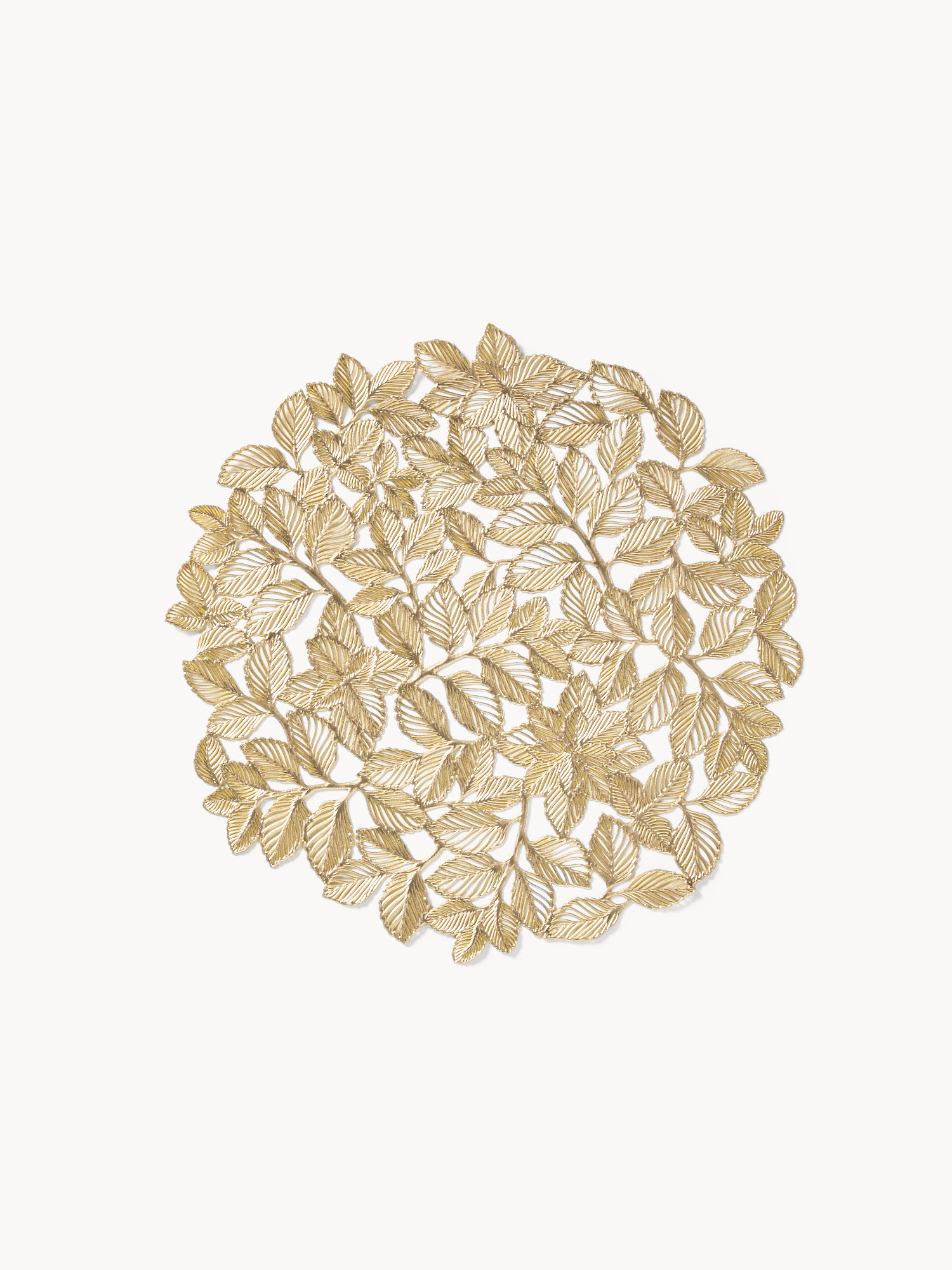 Tovaglietta in PVC foglie oro, Oro, large image number 0