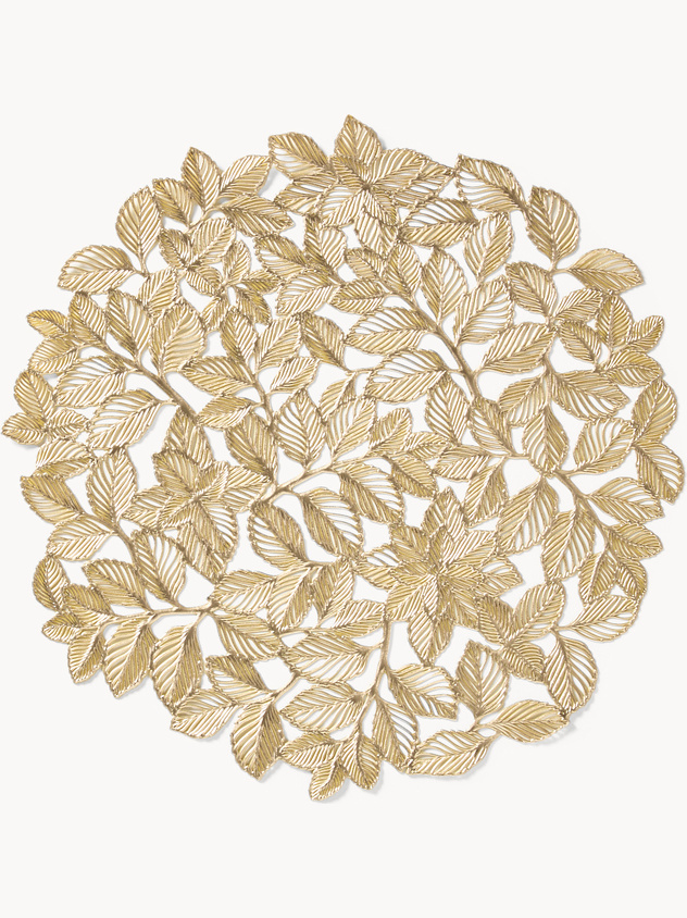Tovaglietta in PVC foglie oro