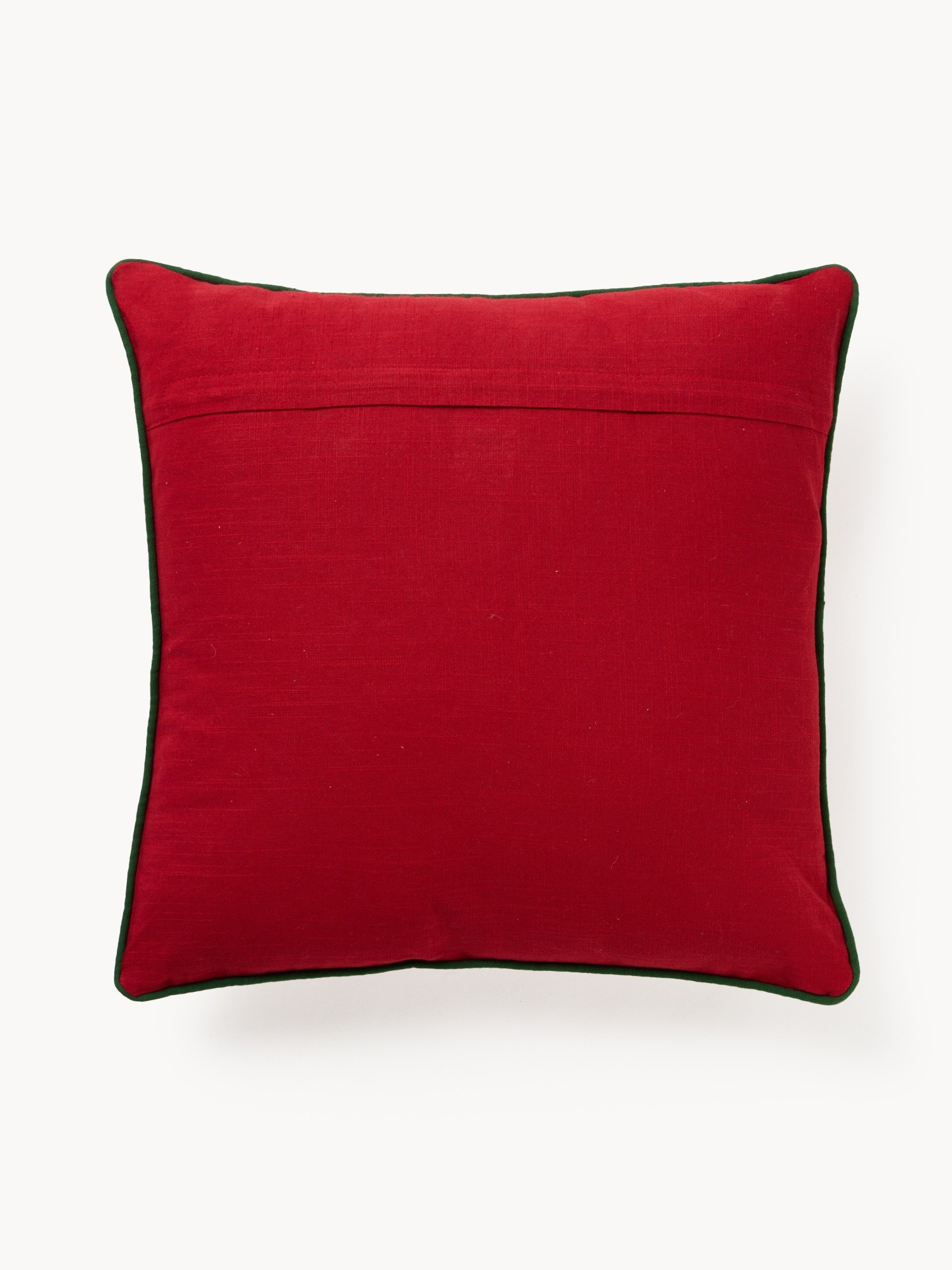 Cushion with Christmas embroidery 45x45cm, Red, large image number 1