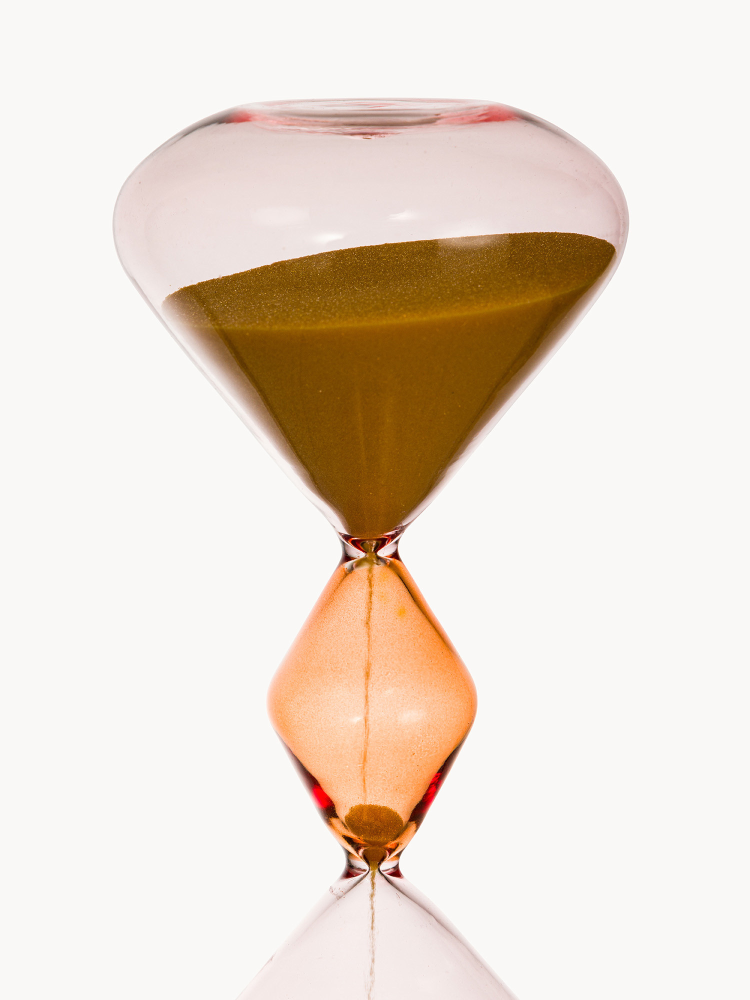 Borosilicate glass hourglass, Orange, large image number 1