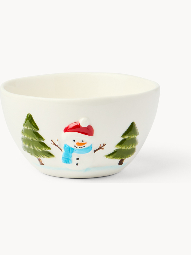 Ceramic snowman-shaped bowl