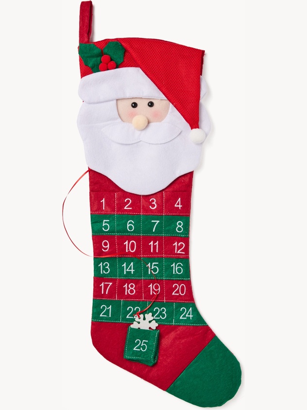 Christmas stocking with Advent calendar