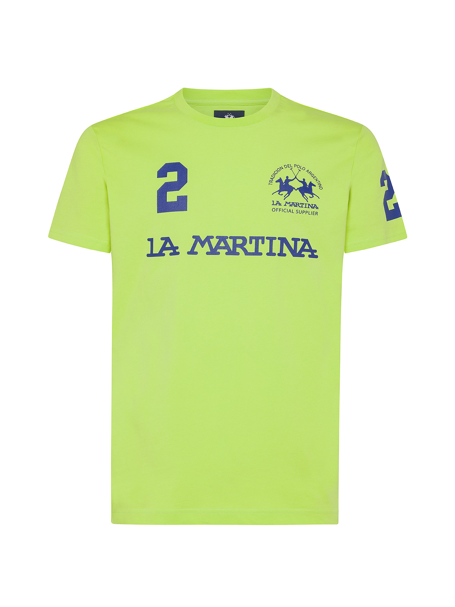 La Martina - T-shirt maniche corte in cotone jersey, Yellow, large image number 0