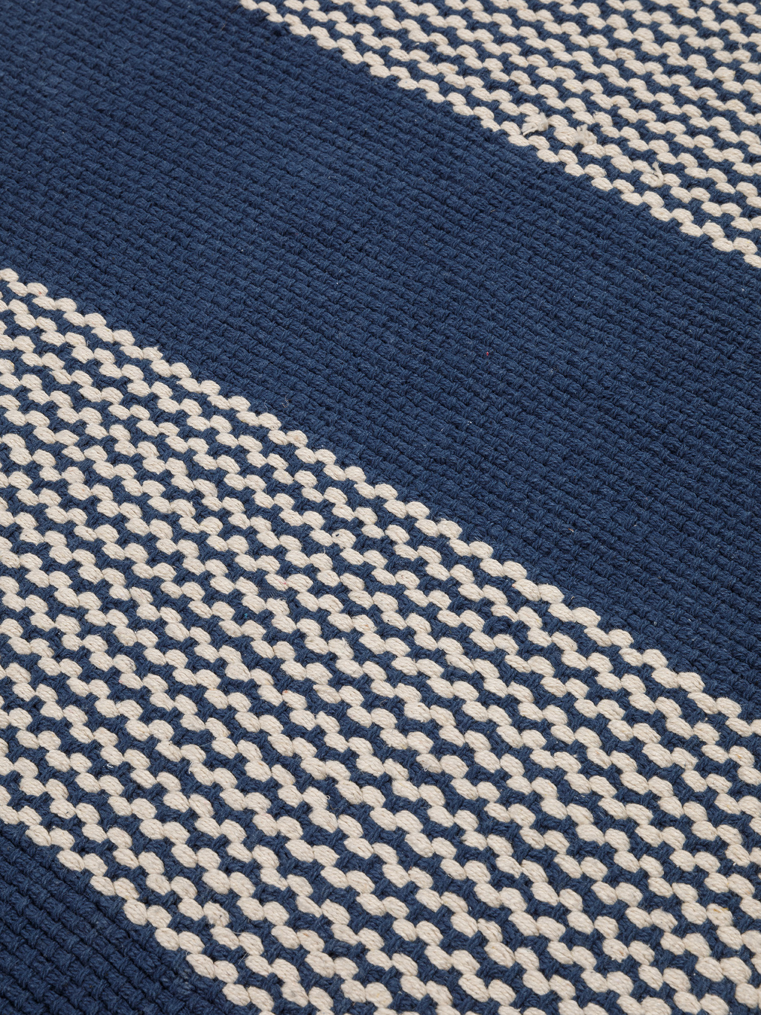 Striped cotton kitchen rug, Blue, large image number 1