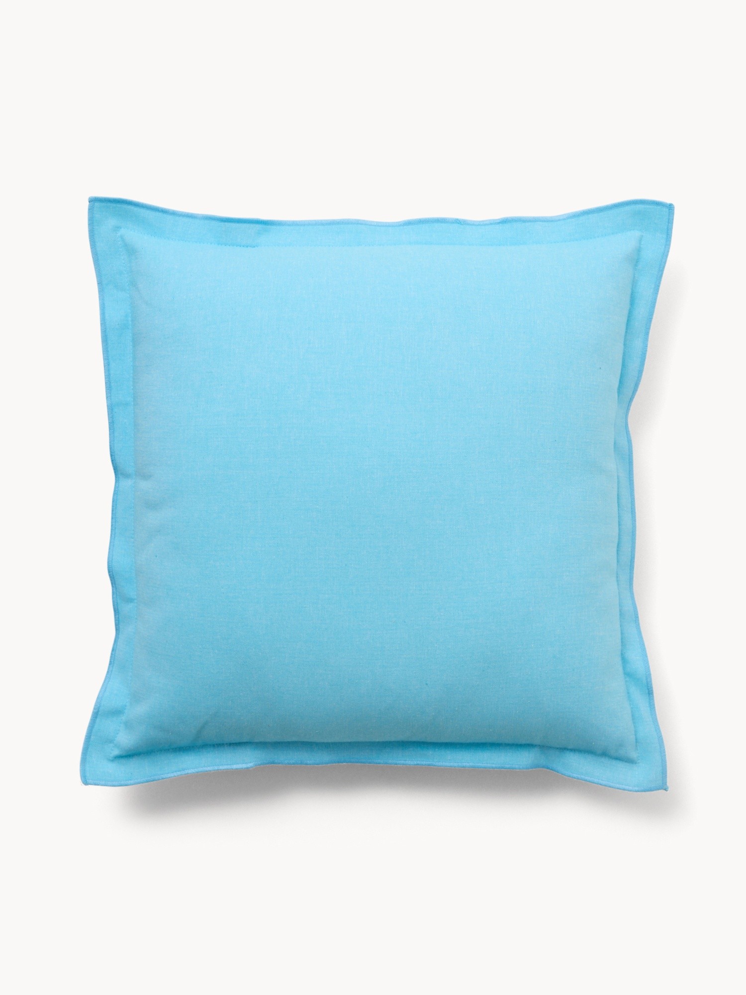 Chambray Cotton Pillow 45x45cm - Introductory Price, Blue, large image number 0