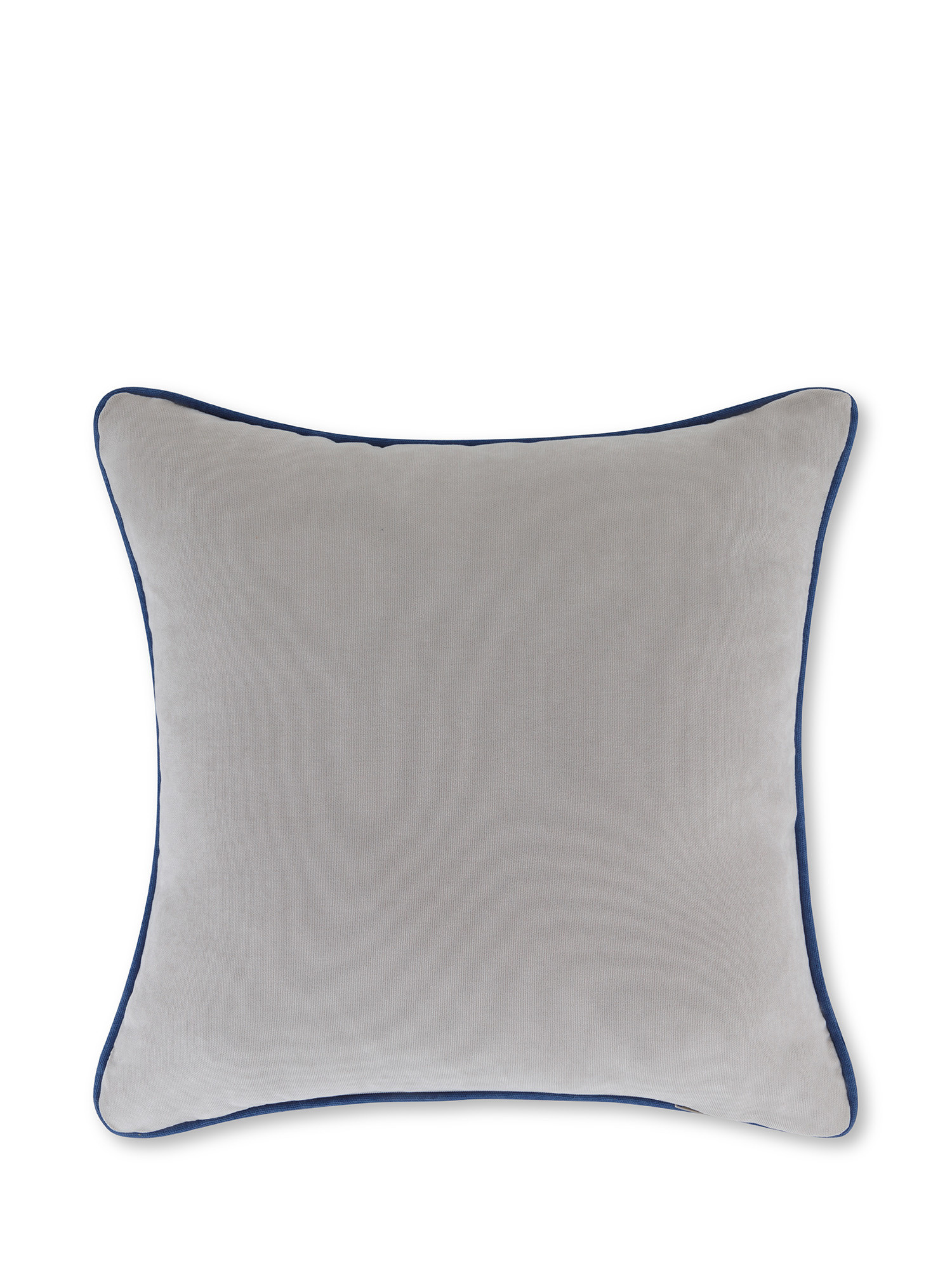 Houndstooth motif jacquard fabric cushion 45x45 cm, Light Grey, large image number 1