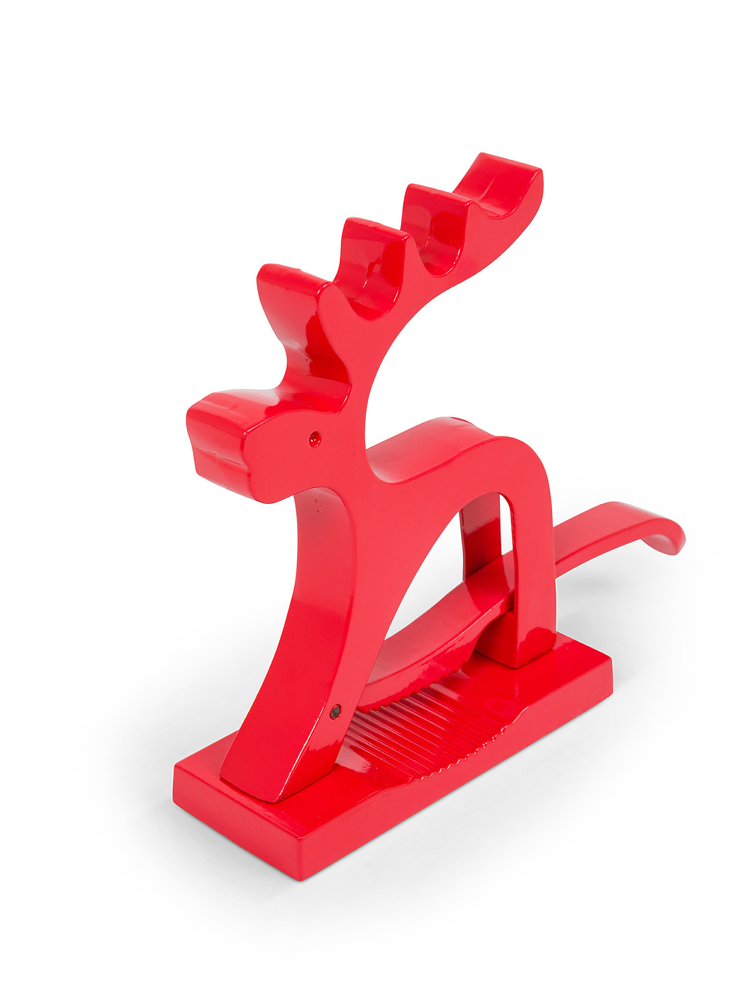 Aluminum reindeer nutcracker, Red, large image number 1