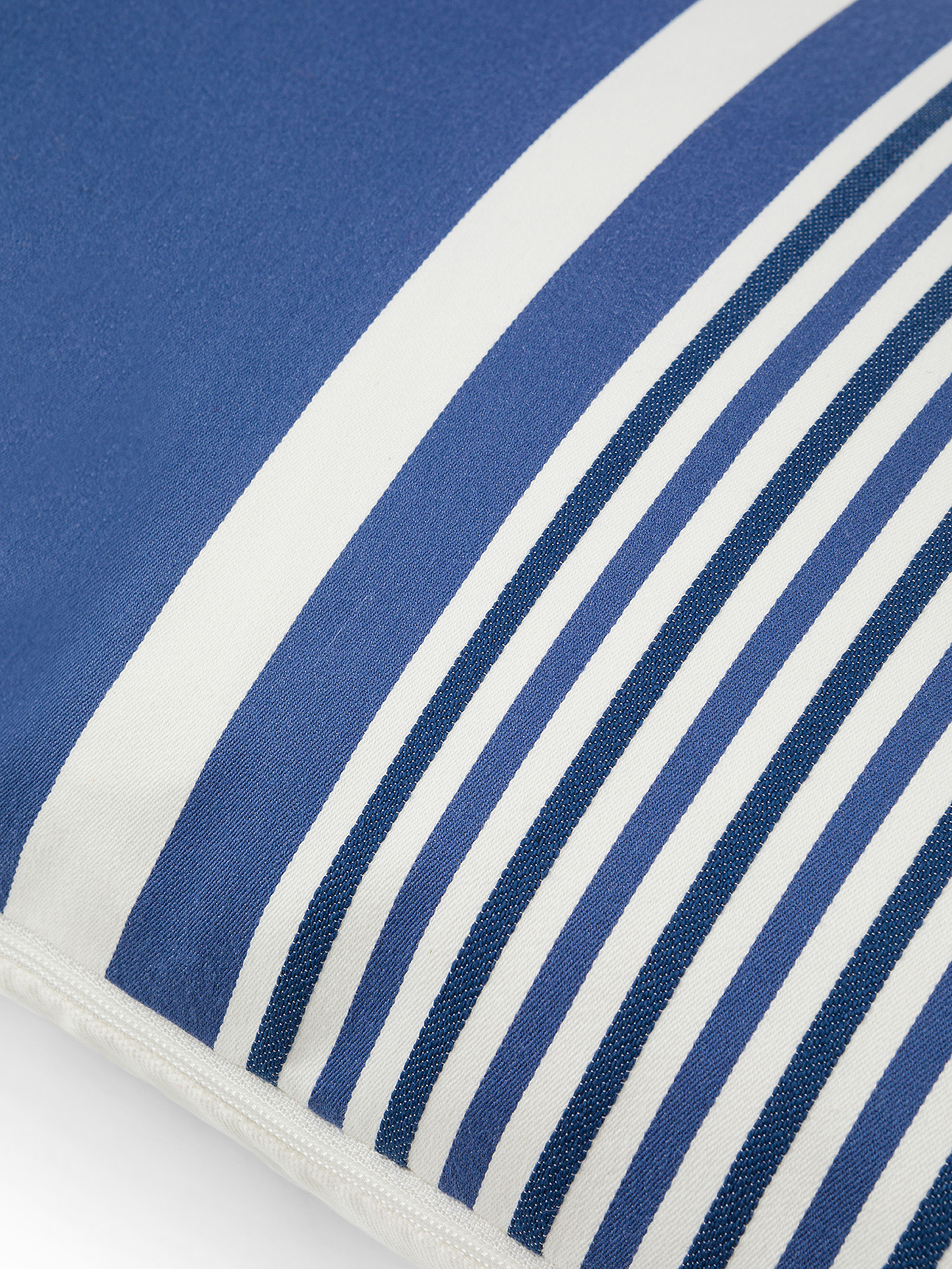 Multi-lined fabric cushion 35x55cm, Blue, large image number 2