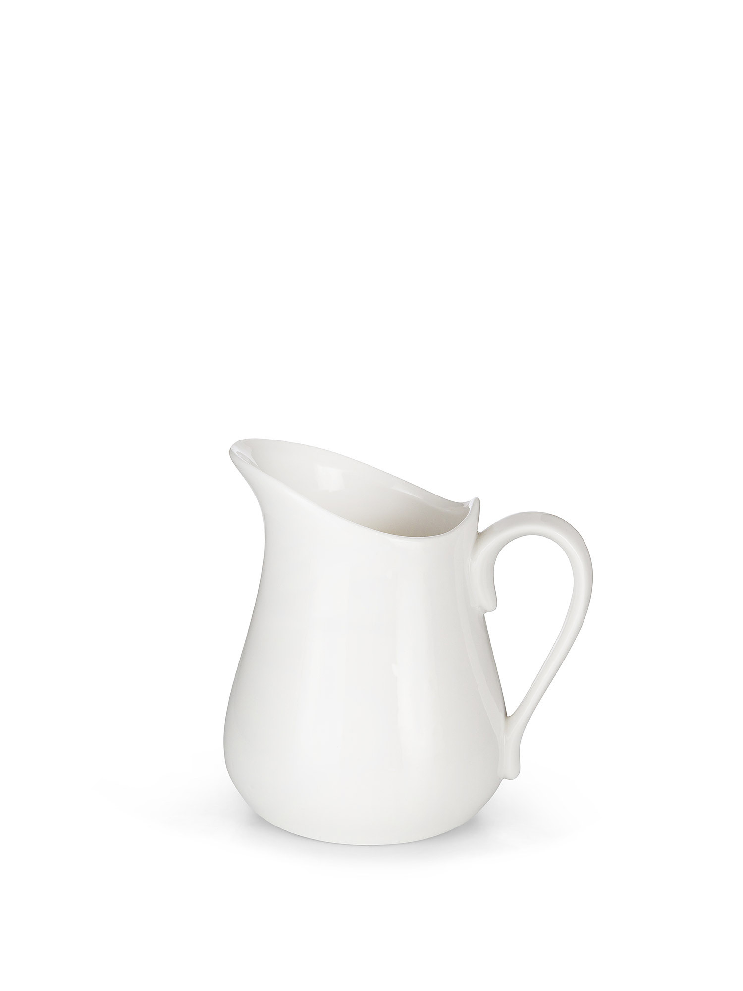 White porcelain milk jug, White, large image number 0
