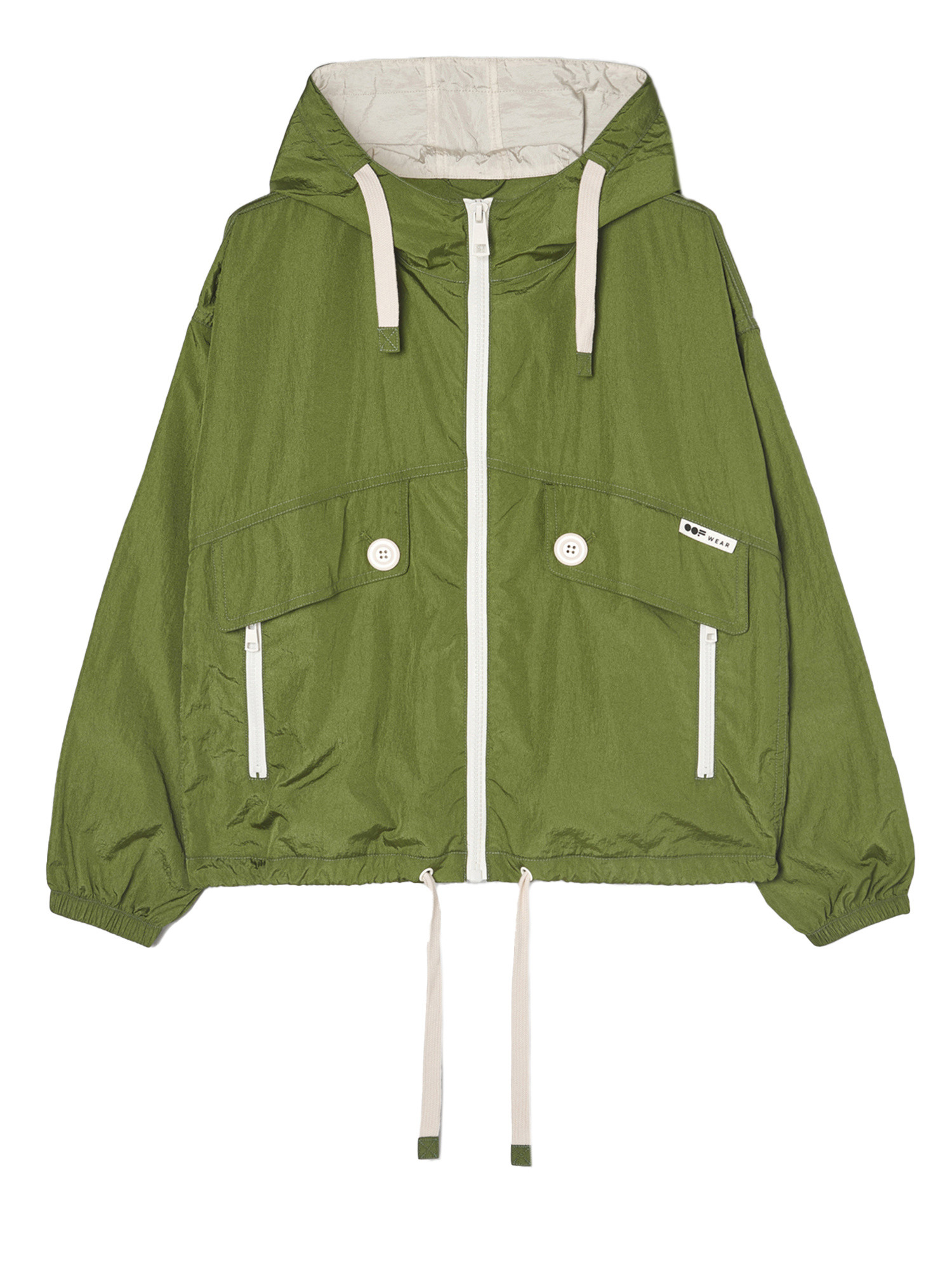 Oof Wear - Unlined cropped jacket with hood, Green, large image number 0