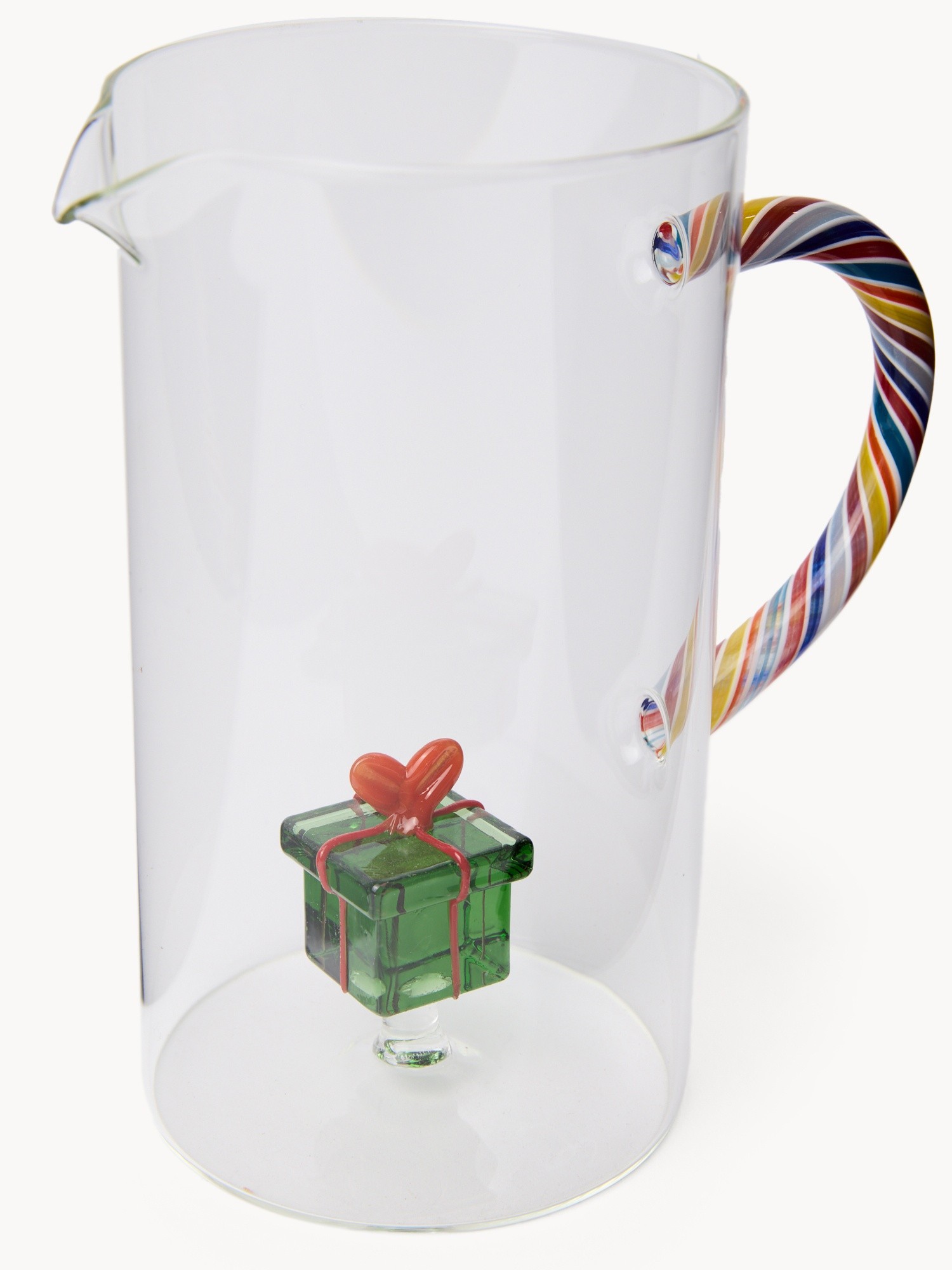 Caraffa in vetro borosilicato dettaglio pacco regalo, Trasparente, large image number 1