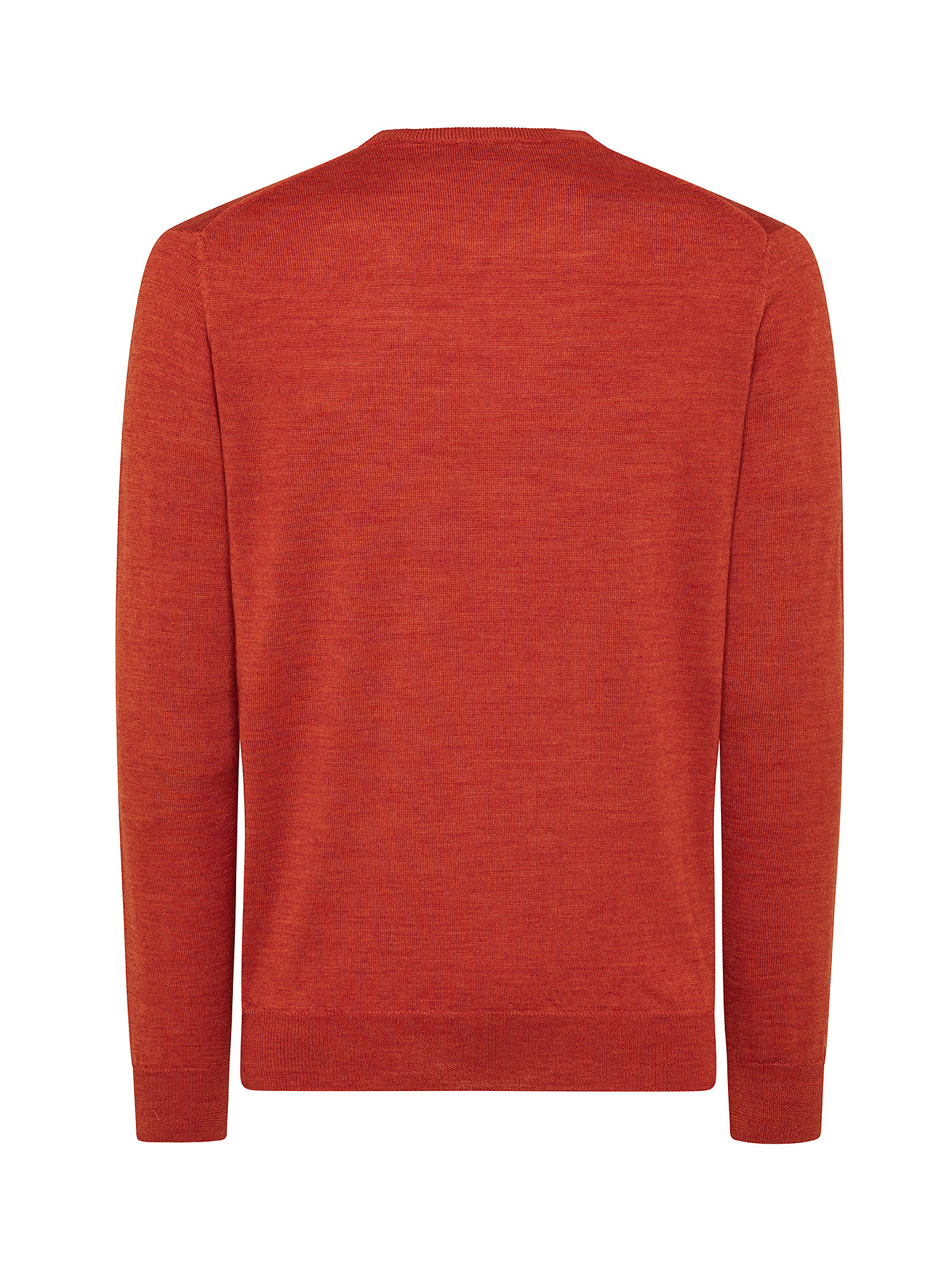 Merino Blend crewneck sweater - Machine washable, Orange, large image number 1