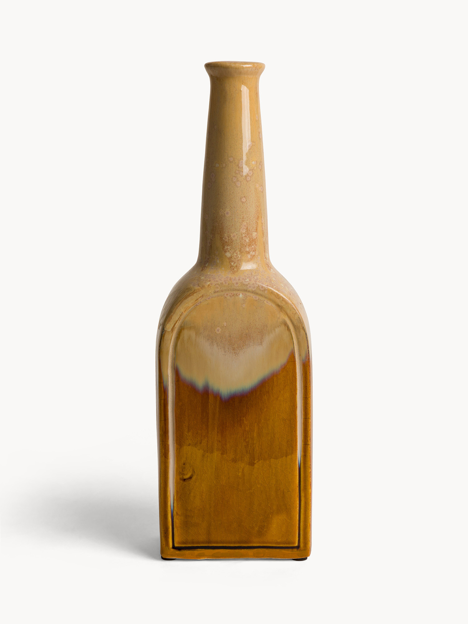 Vietnamese handcrafted ceramic bottle, Beige, large image number 0