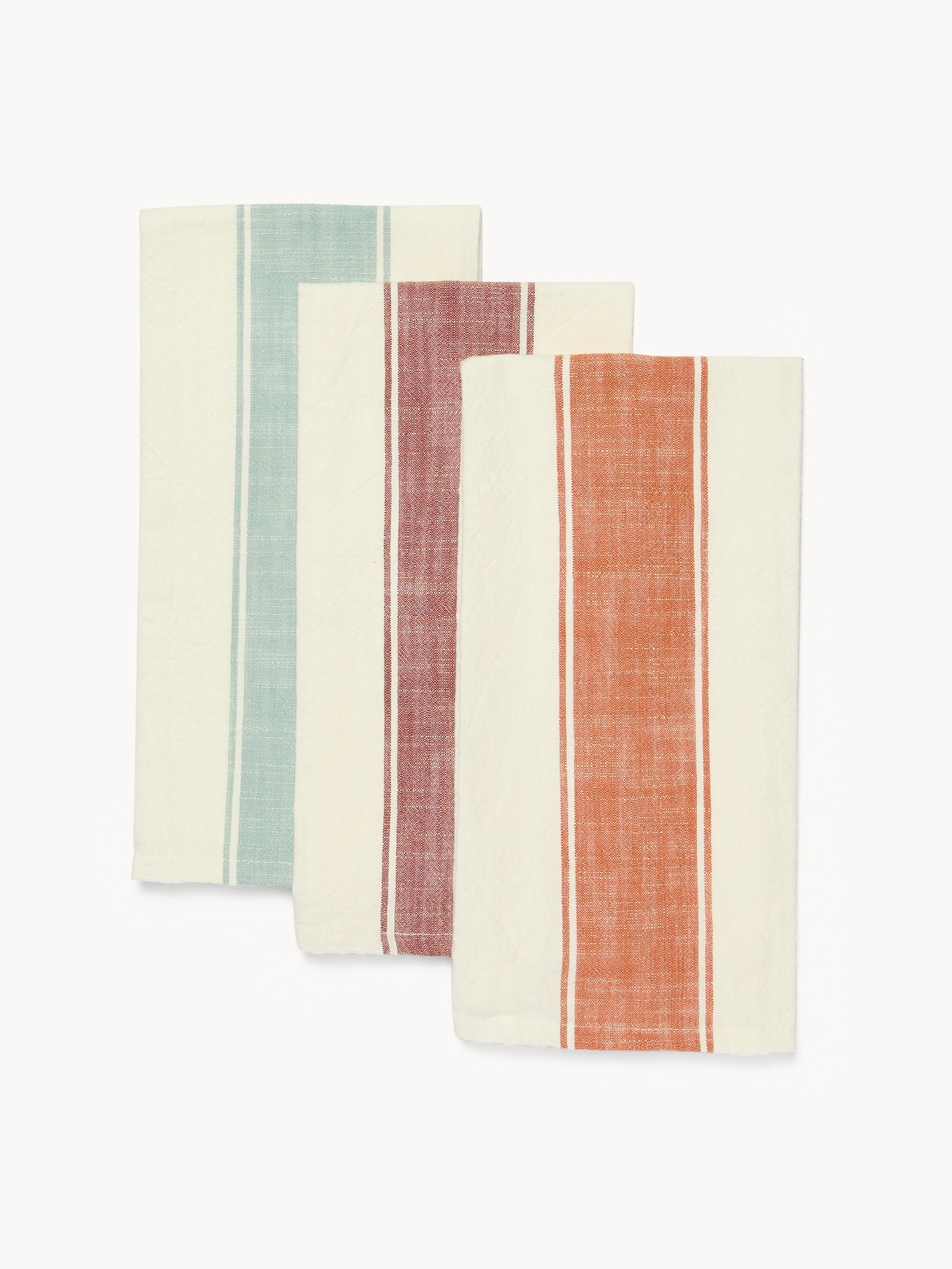 Set of 3 pure cotton yarn-dyed tea towels - Discounted Price, Multicolor, large image number 0