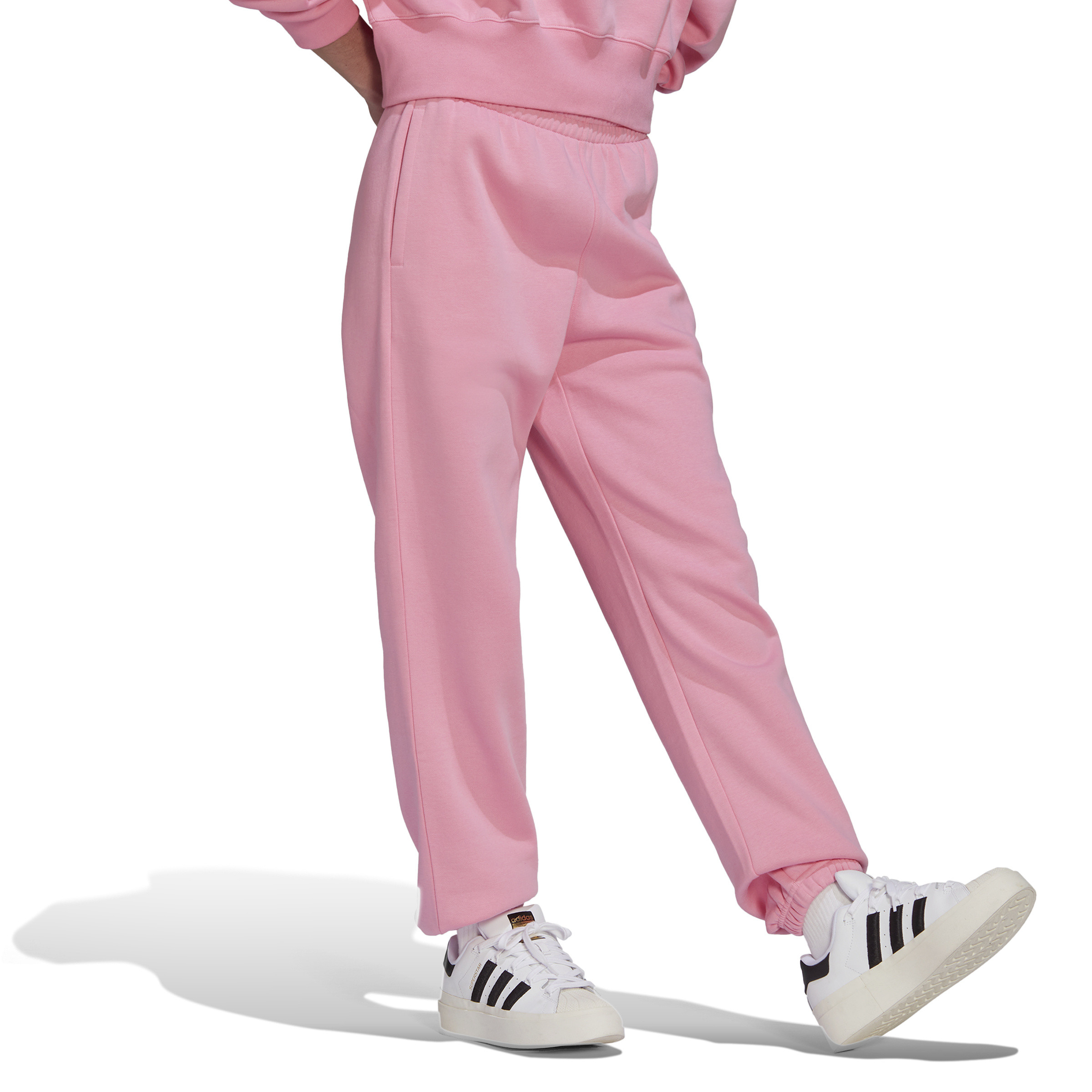 Adidas - Pantaloni adicolor essentials fleece joggers, Rosa, large image number 4