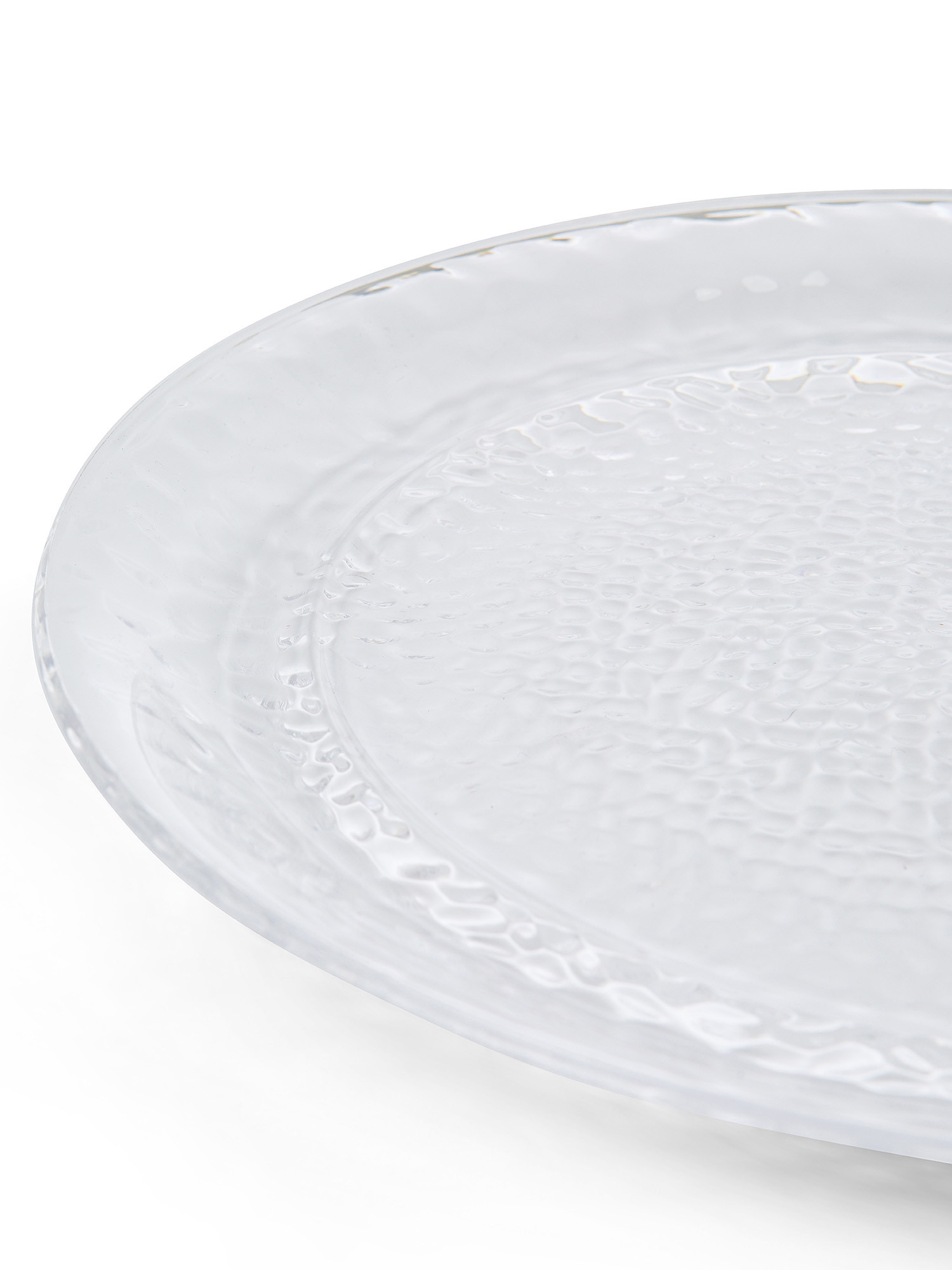 Transparent plastic dinner plate, Transparent, large image number 1