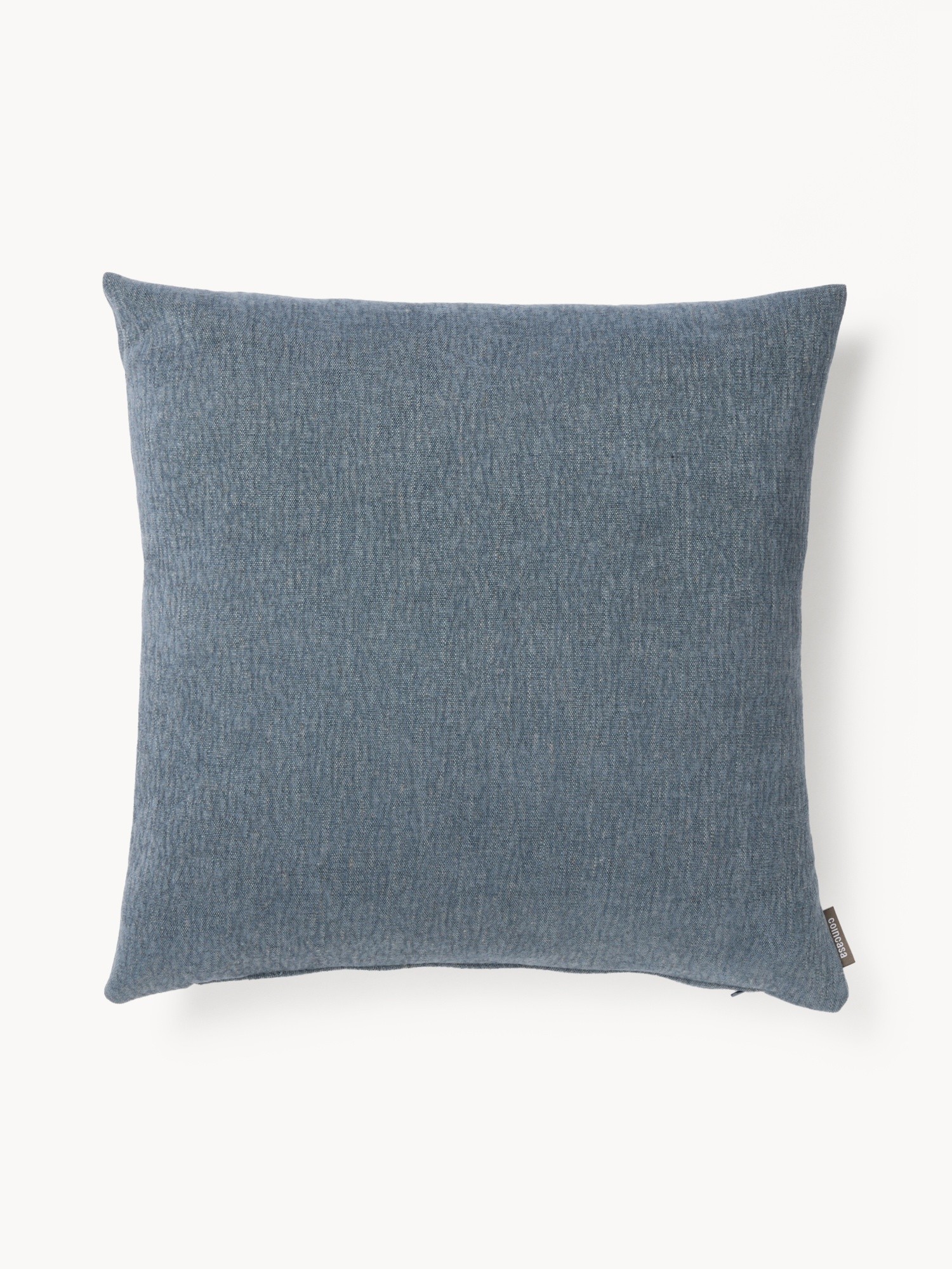 Cuscino con lino made in Italy 45x45cm, Blu, large image number 0