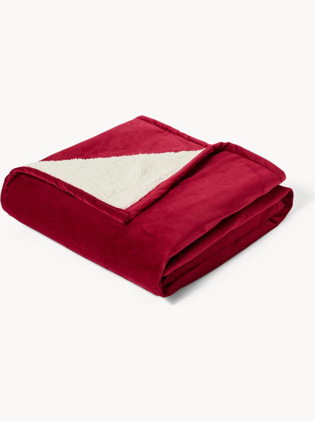 Plaid velluto e sherpa