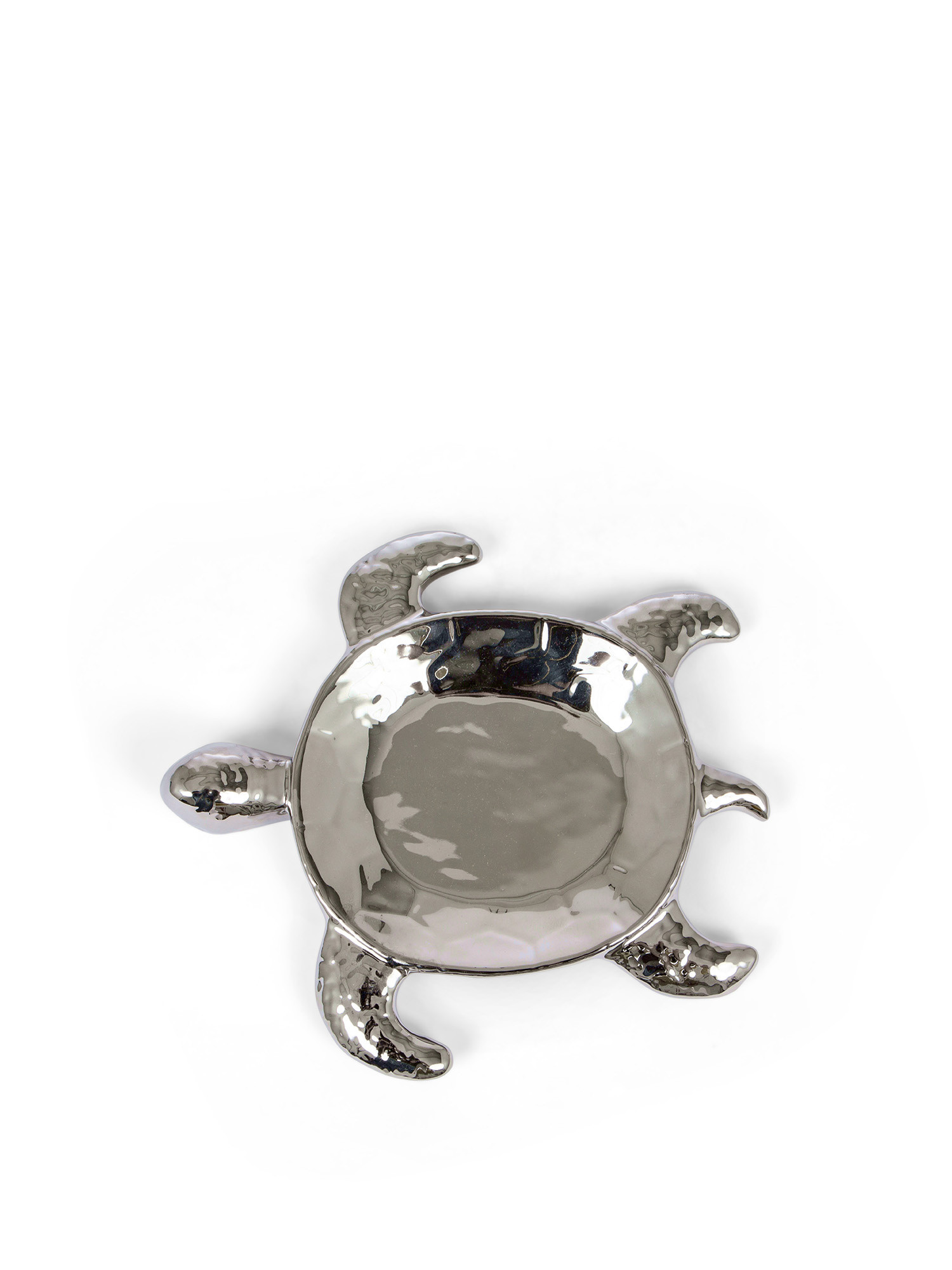 Piatto tartaruga argentato, Grigio argento, large image number 0